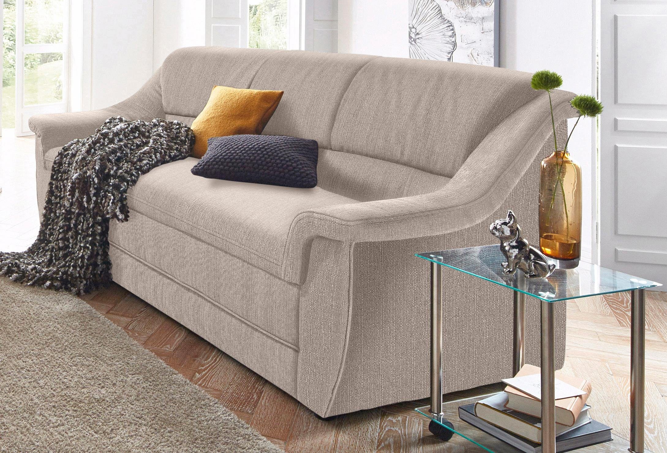 DOMO collection 3-zitsbank Lale ideaal voor kleinere ruimtes beige, 3-zitsbanken