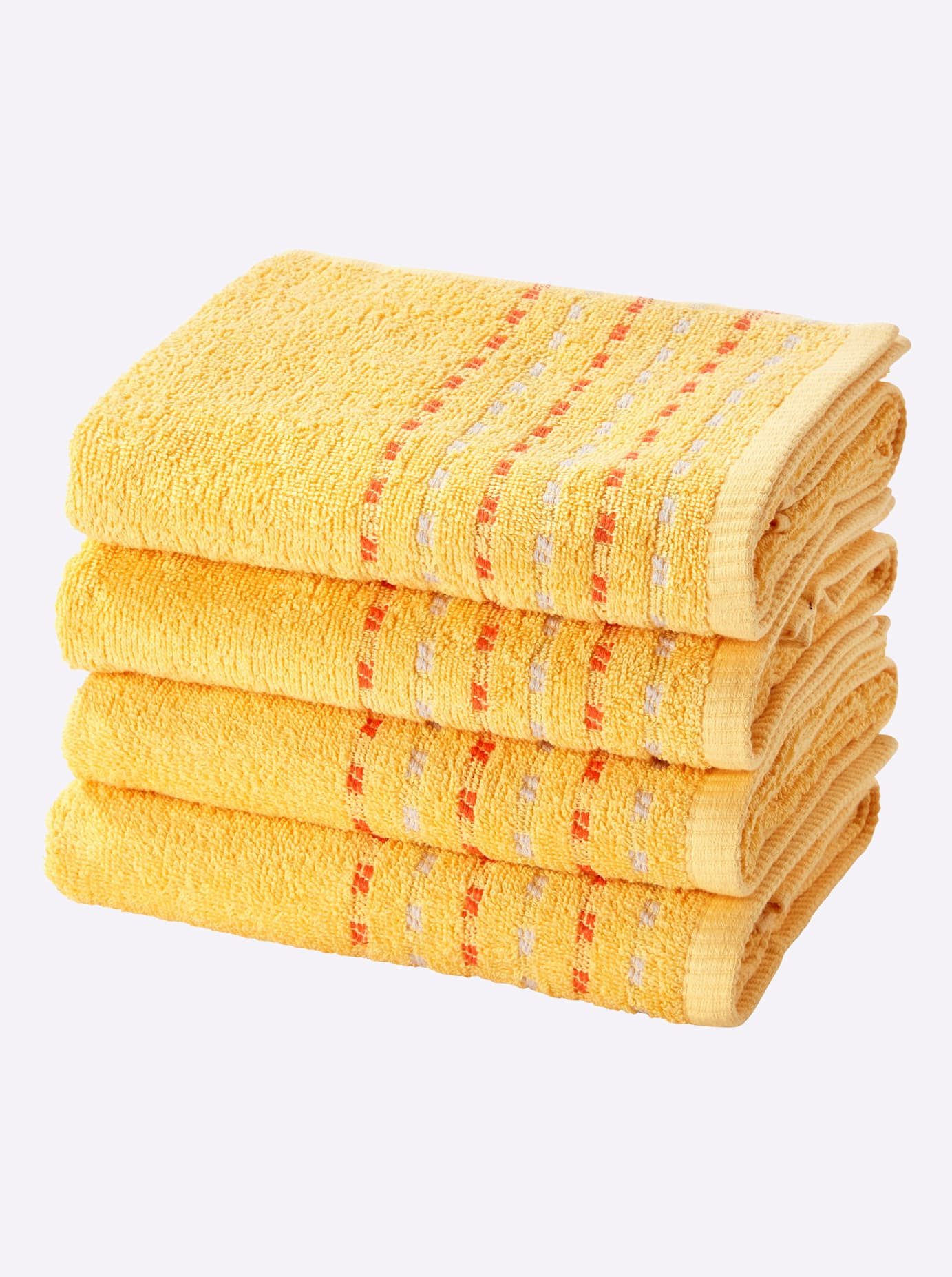 wäschepur Handdoek handdoeken geel