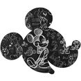 komar vliesbehang mickey head illustration 127 x 127 cm (breedte x hoogte) (1 stuk) zwart
