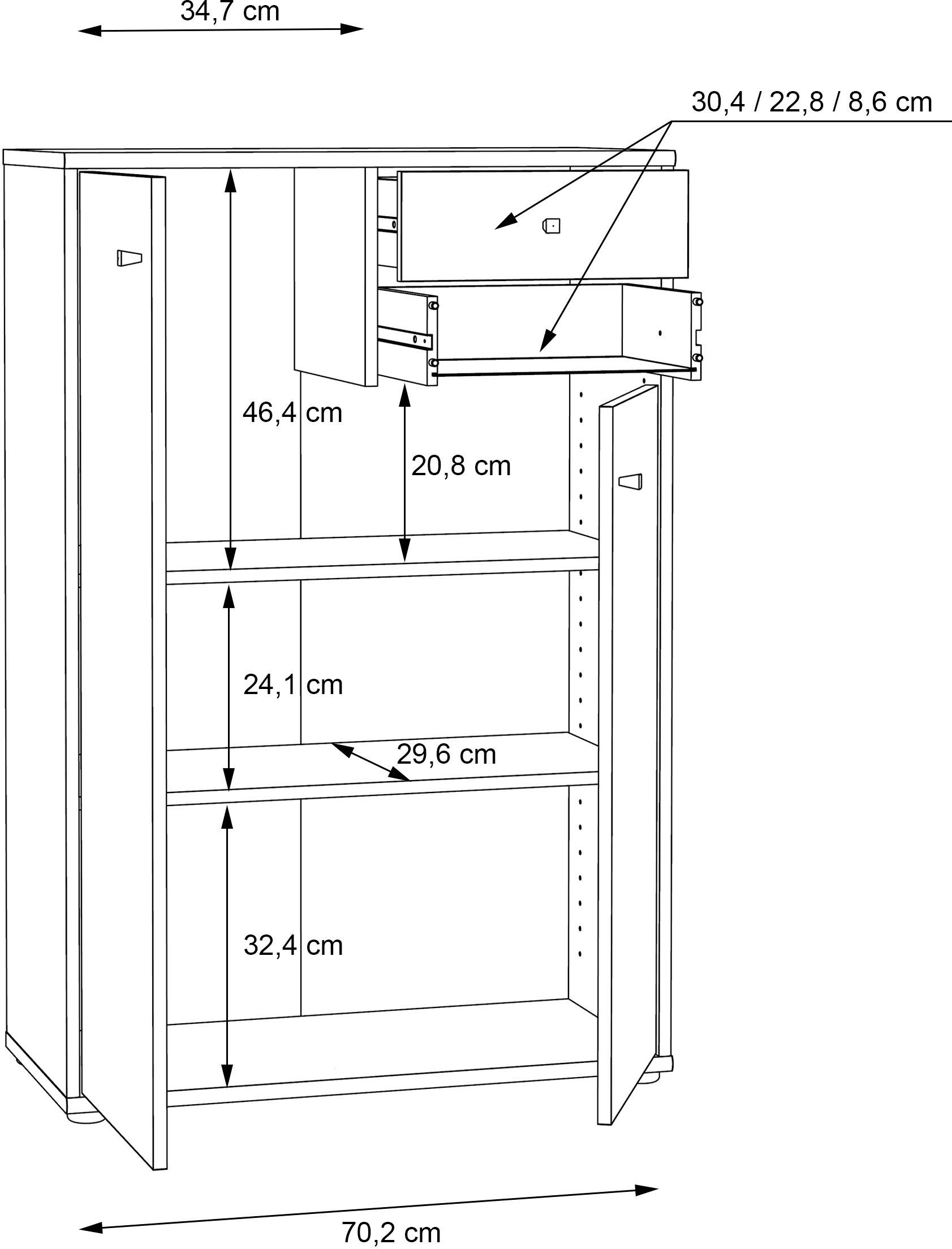 FORTE Kast Tempra Breedte 73,7 cm