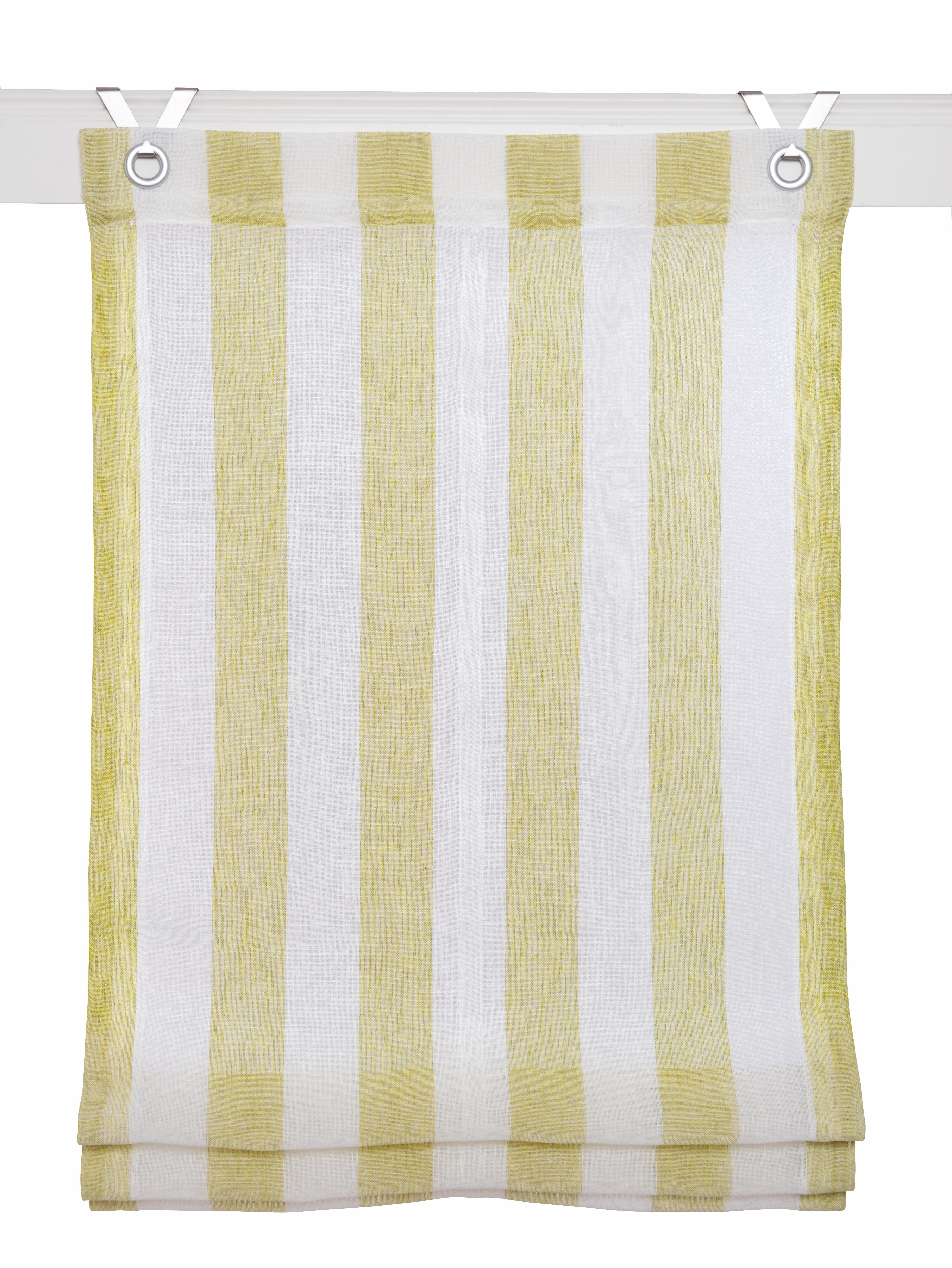 Kutti Romeins rolgordijn Bornholm halftransparant, polyester, geweven, strepen, met edelstalen haken (1 stuk) vouwgordijnen & jaloezieën maat H/B: