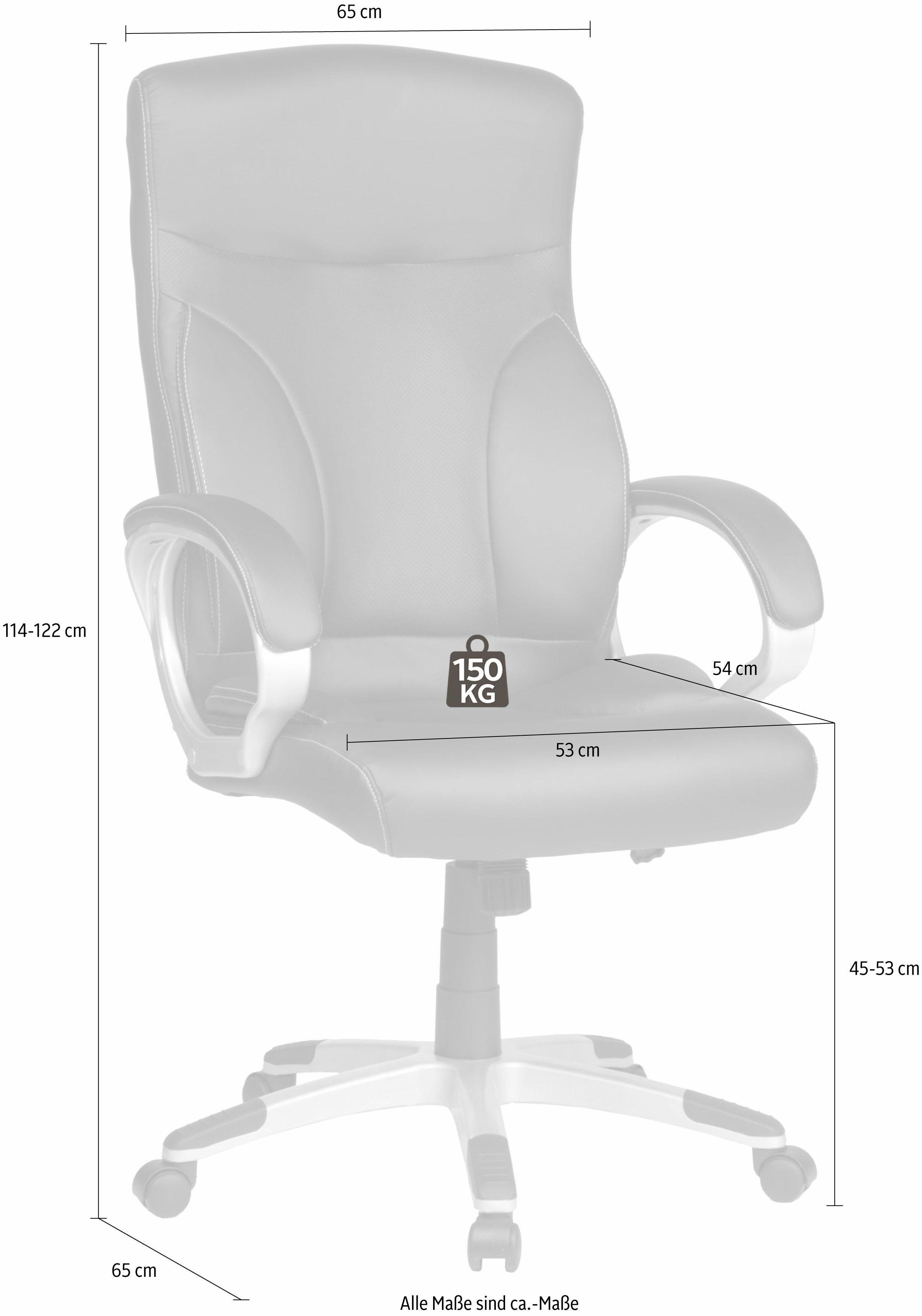 Duo Collection Bureaustoel Cosimo XXL met gestoffeerde armleuningen