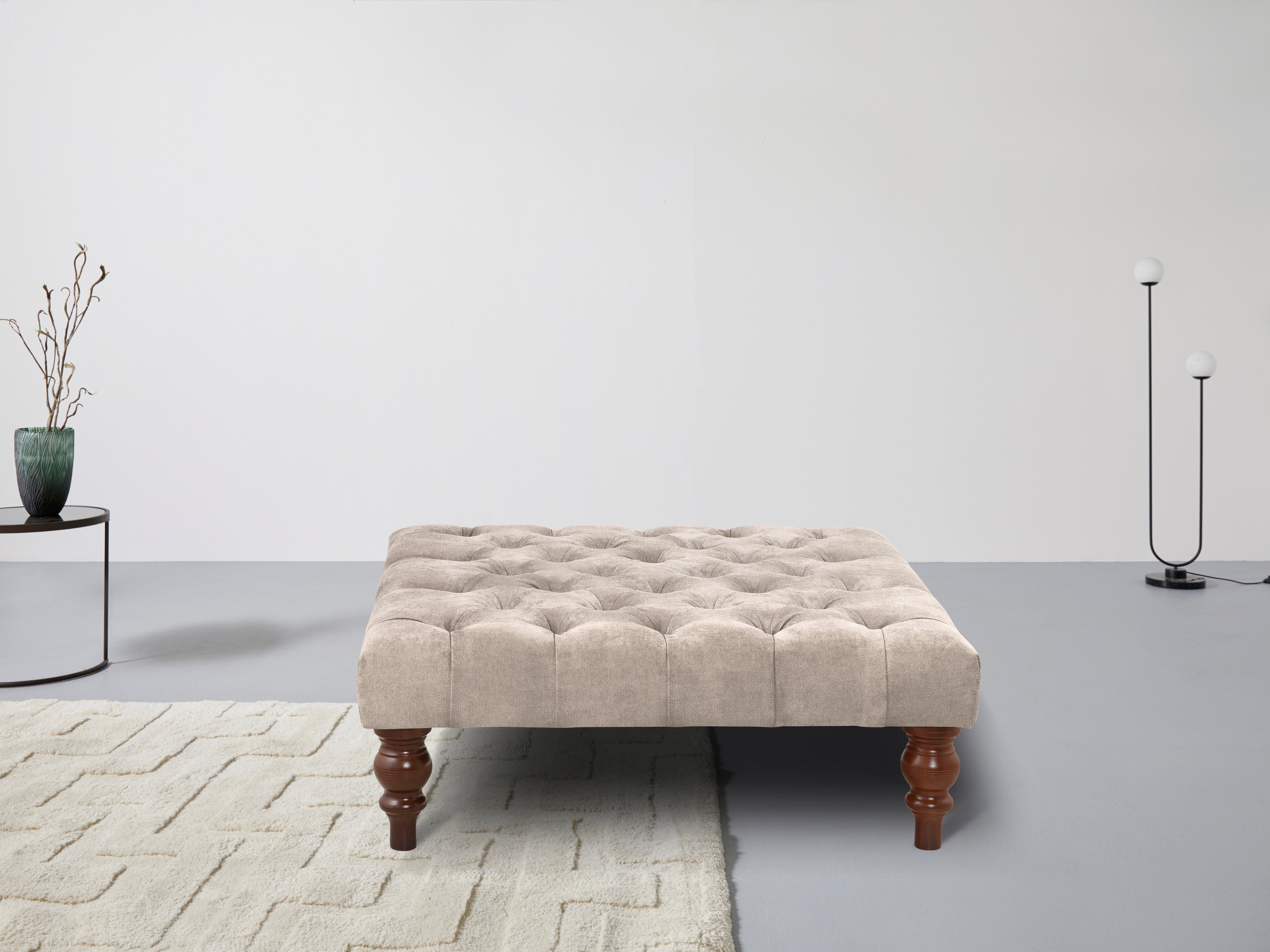 Premium collection by Home affaire Hocker CHESTERFIELD met knoopsluiting, ook in leer