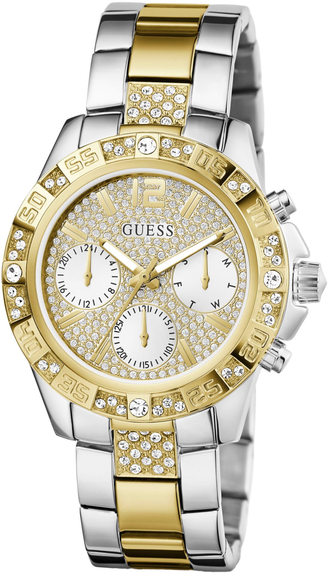 Guess Multifunctioneel horloge Majesty Quartz horloge, armbanduhr, dameshorloge, datum, roestvrijstalen band