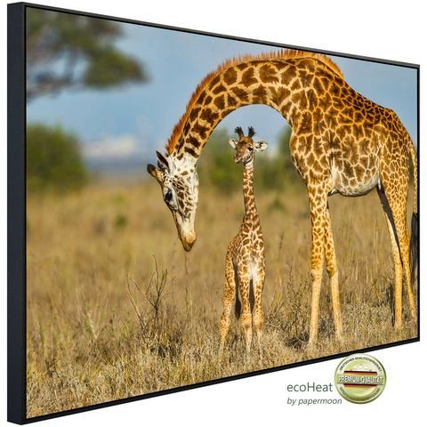 Papermoon Infraroodverwarming Massai Giraffe, die Baby schützt