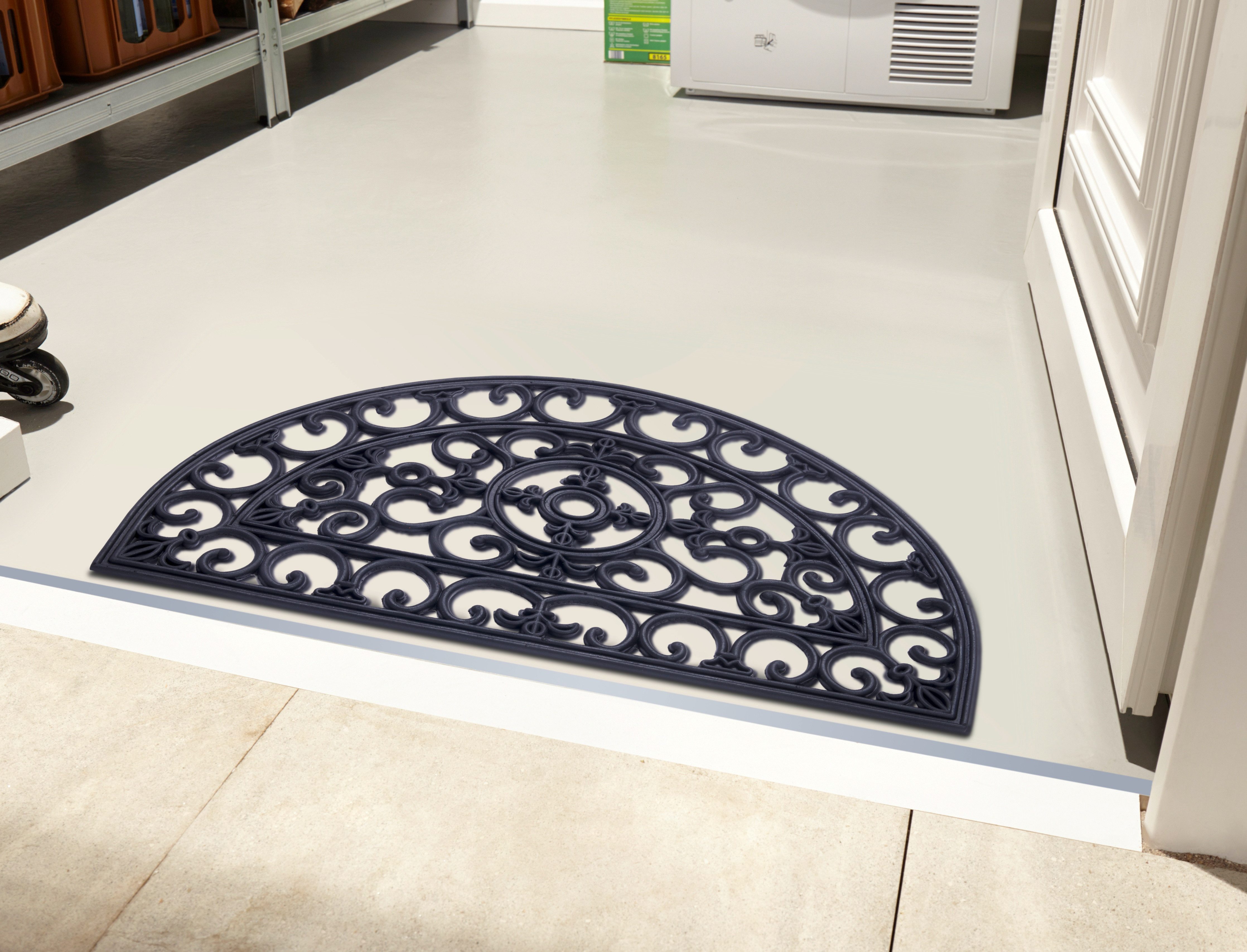 HANSE Home Mat Mix Mats gietijzer-look rubber fleur, deurmat Slijtvast, onderhoudsvriendelijk, robuust, weerbestendig, UV-bestendig