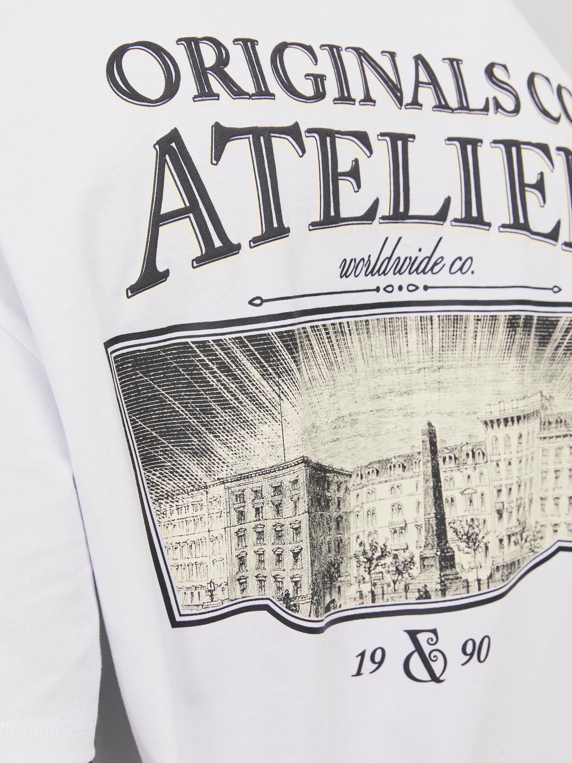 Jack & Jones Shirt met korte mouwen JORSANTORINI GRAPHIC TEE SS CREW NECK SN