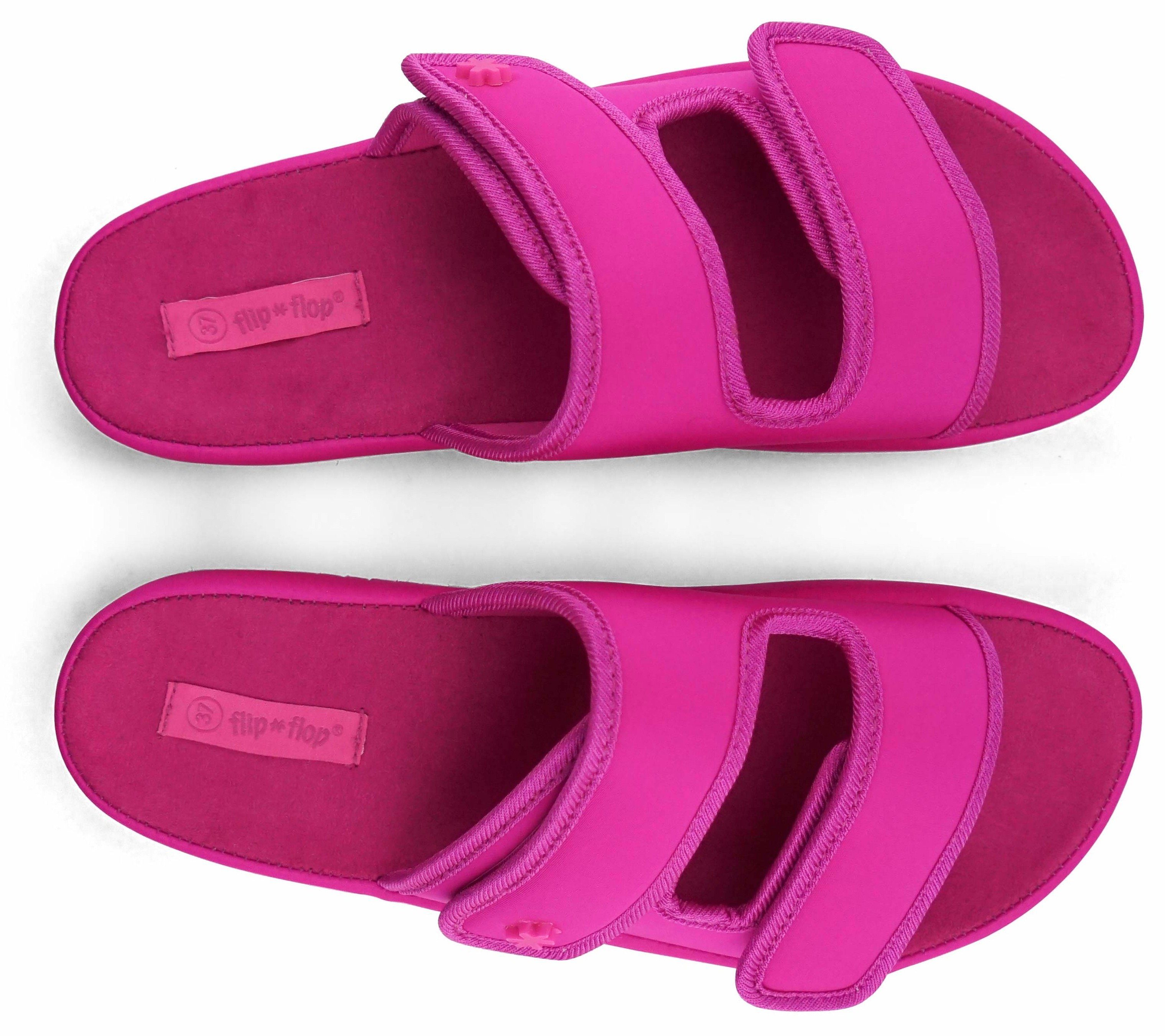 Flip Flop Slippers Velcro*flower plateau, zomerschoen, slippers met plateausool