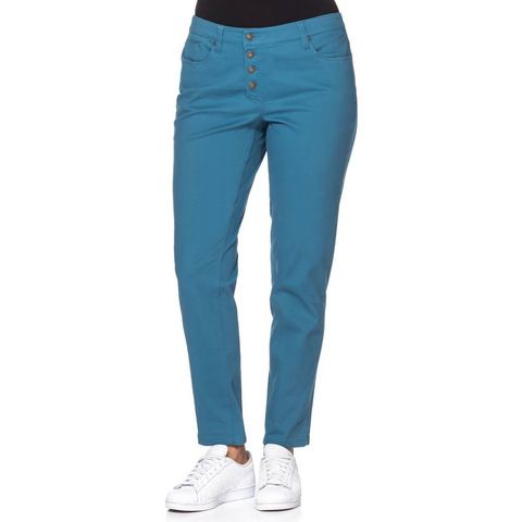 Otto - Sheego NU 15% KORTING: sheego Casual SHEEGO CASUAL smalle stretchbroek met 4 knopen