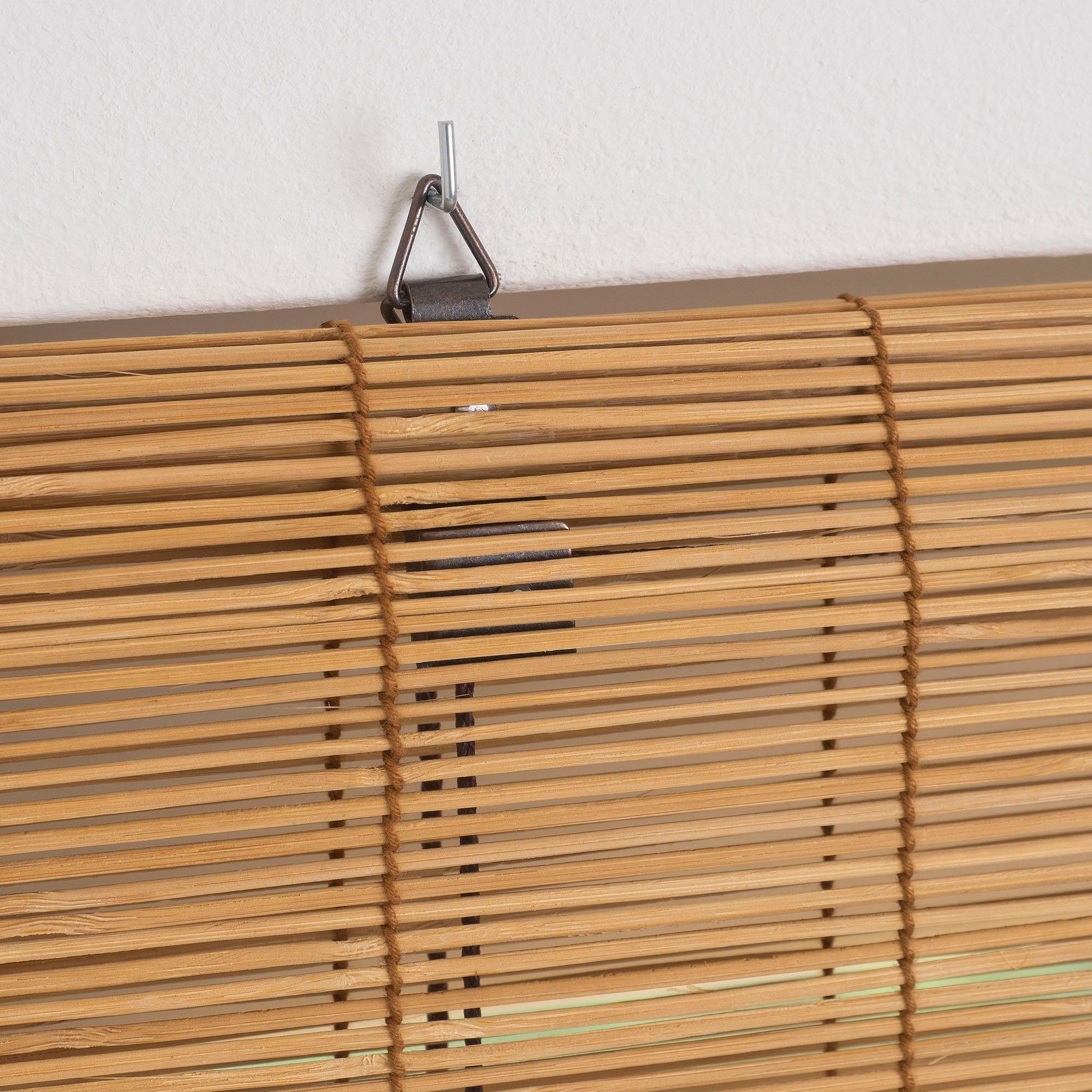 Liedeco Rolgordijn met zijbediening Bambus Bamboe blind (1 stuk)