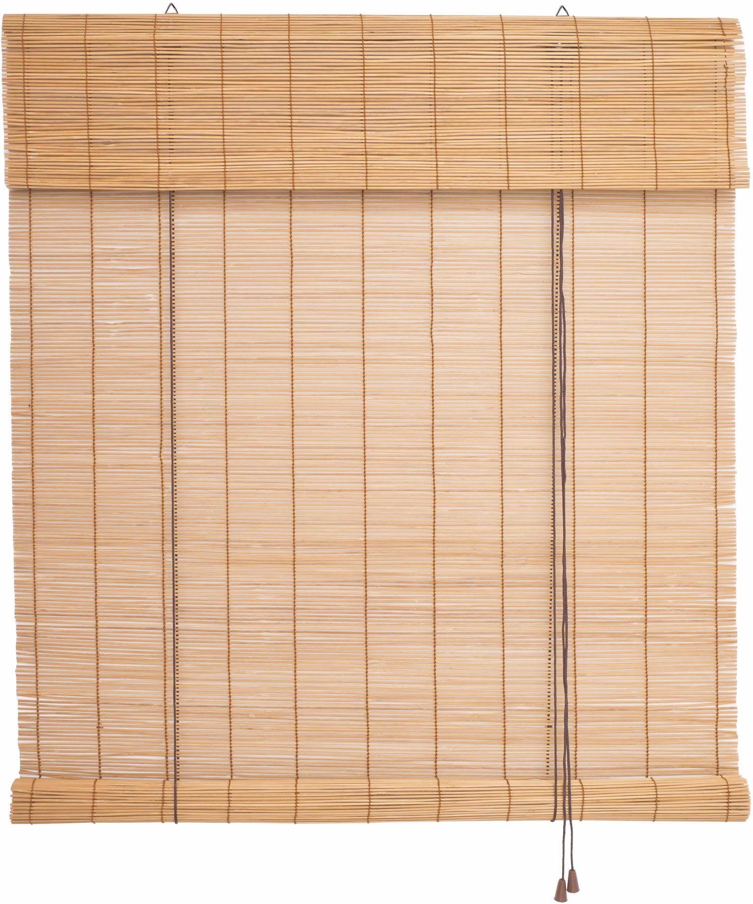 liedeco rolgordijn met zijbediening bambus bamboe blind (1 stuk) bruin