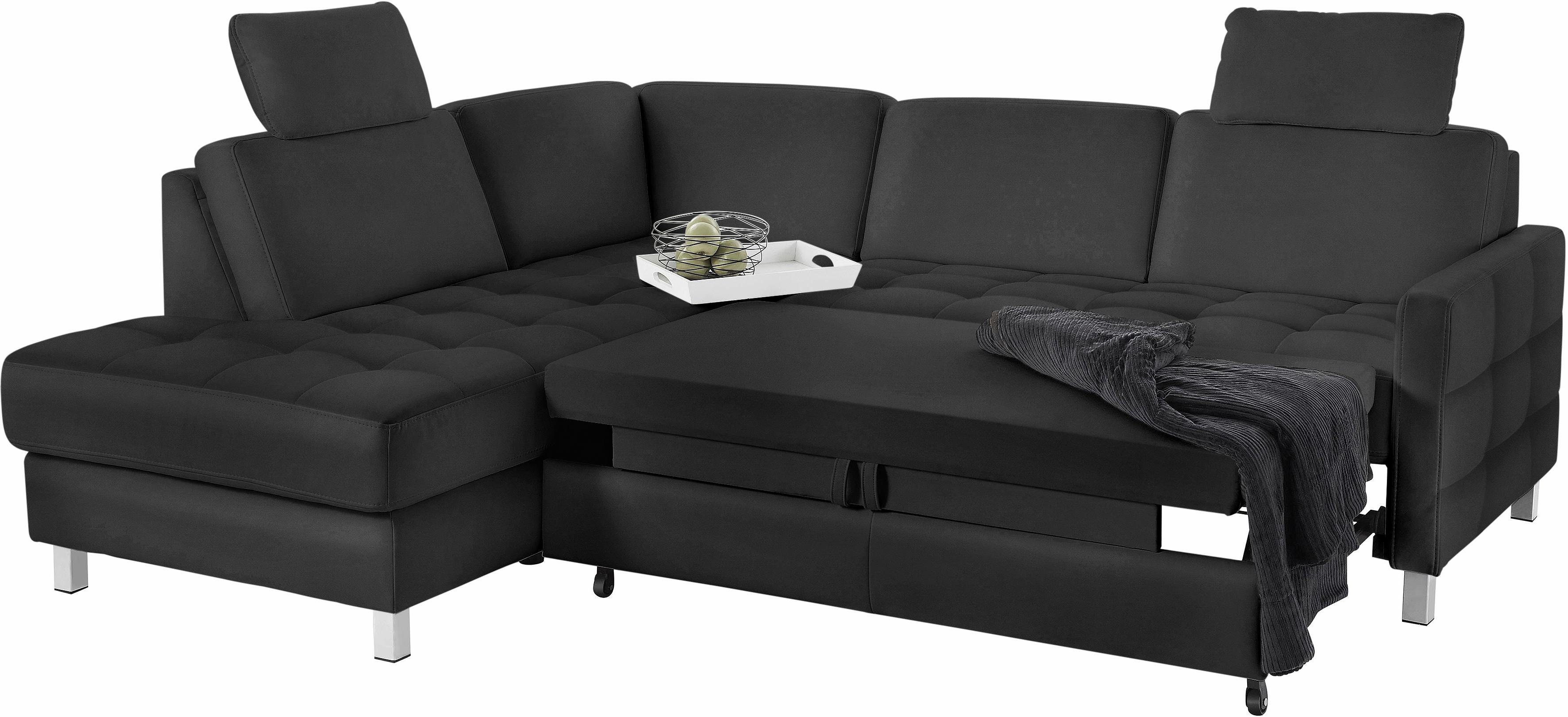 sit&more Hoekbank Pablo L-vorm optioneel met slaapfunctie