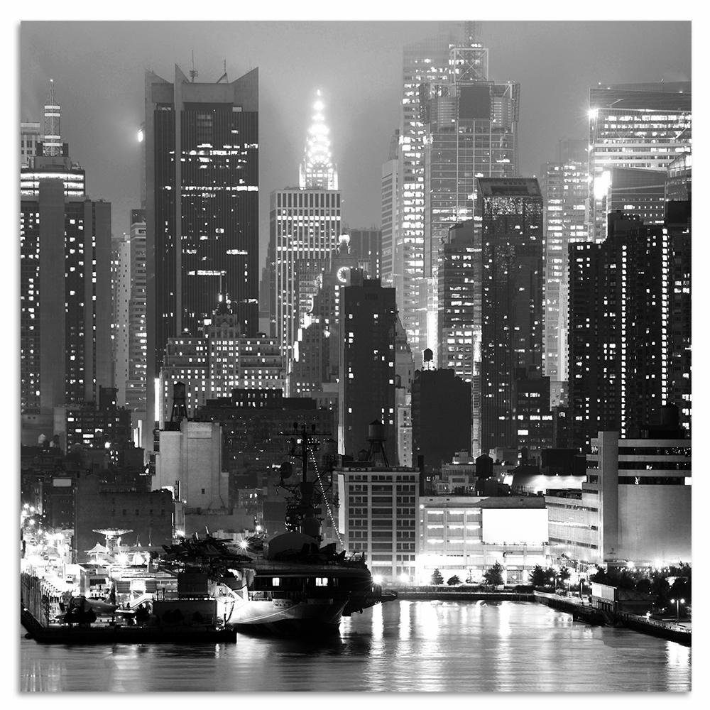 Places of Style Metalen artprint New York by night 50x50 cm