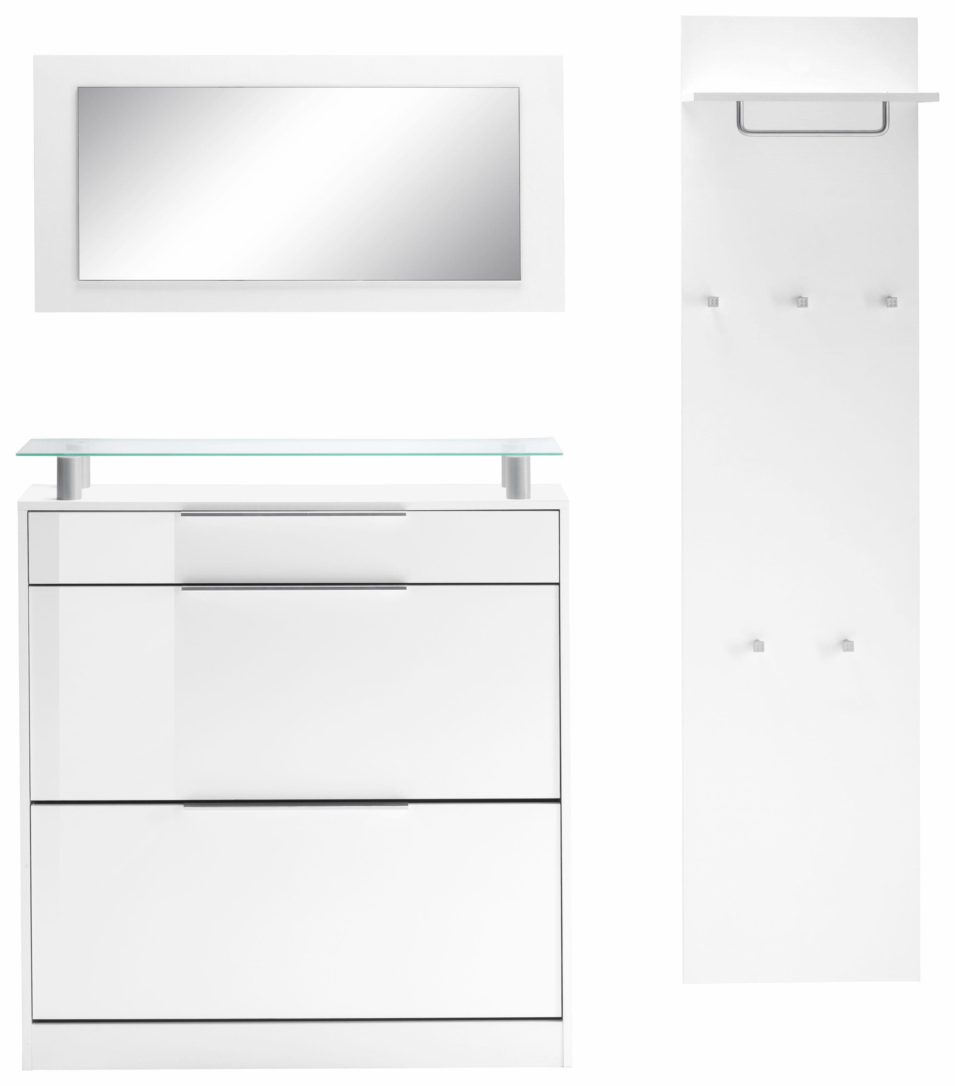 borchardt Möbel Halmeubelset Oliva (3-dlg), met staande schoenenkast, paneel en spiegel (set, 3-delig)