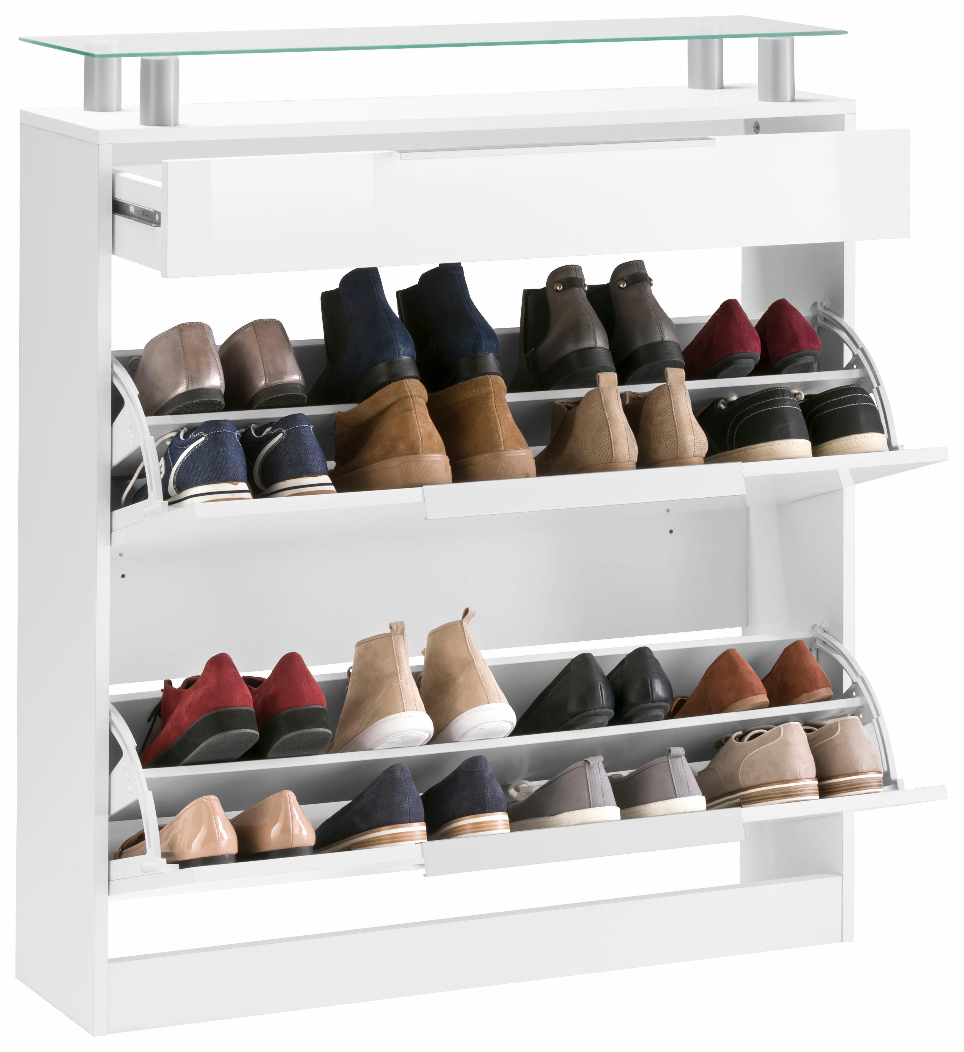 borchardt Möbel Schoenenkast Oliva Breedte 89 cm, staand, met 2 dubbele trommels en 1 lade