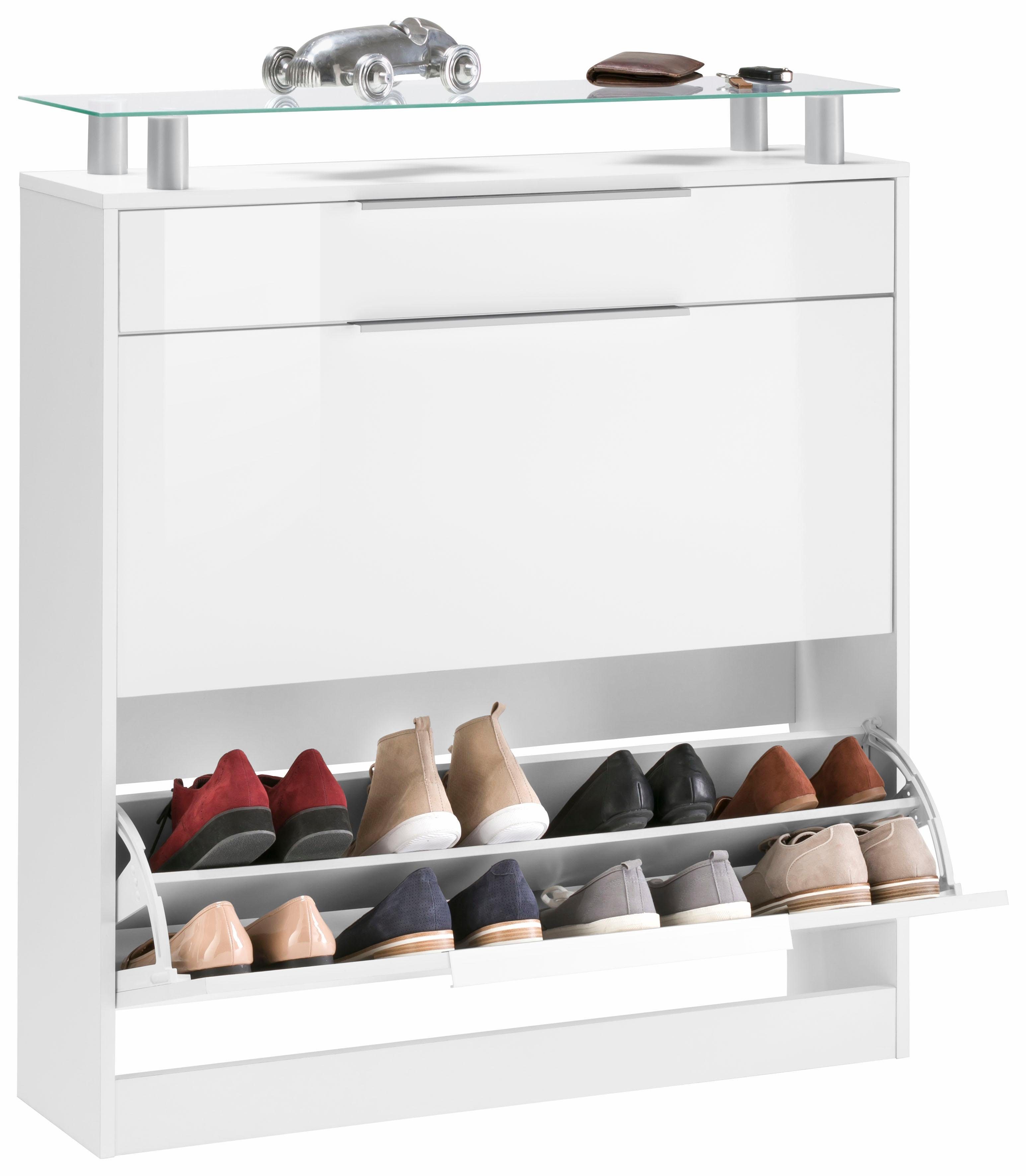 borchardt Möbel Schoenenkast Oliva Breedte 89 cm, staand, met 2 dubbele trommels en 1 lade