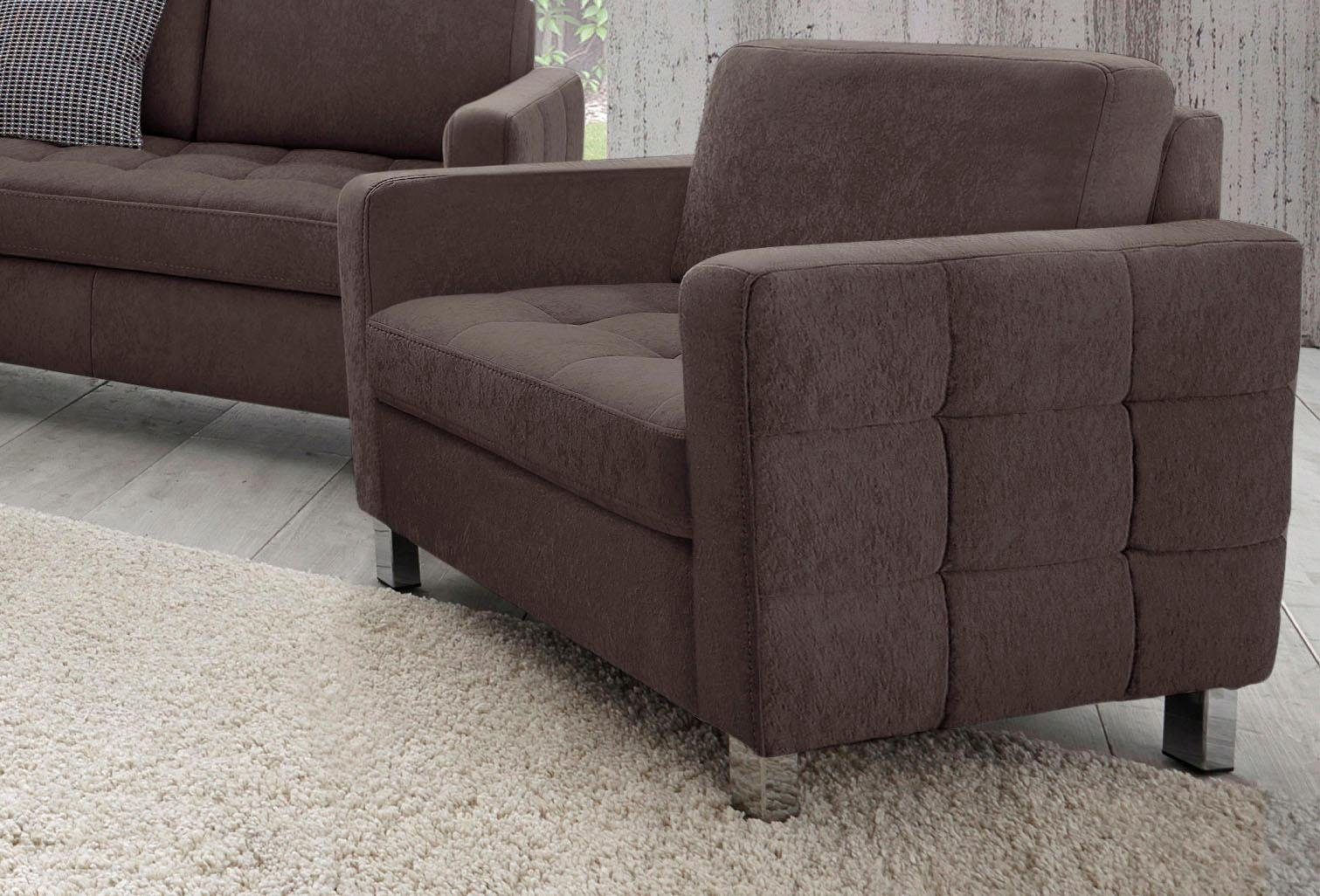 sit&more Fauteuil Pablo fauteuils maat Luxe-microvezel ALTARA NUBUCK bruin
