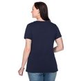 sheego t-shirt met v-hals blauw