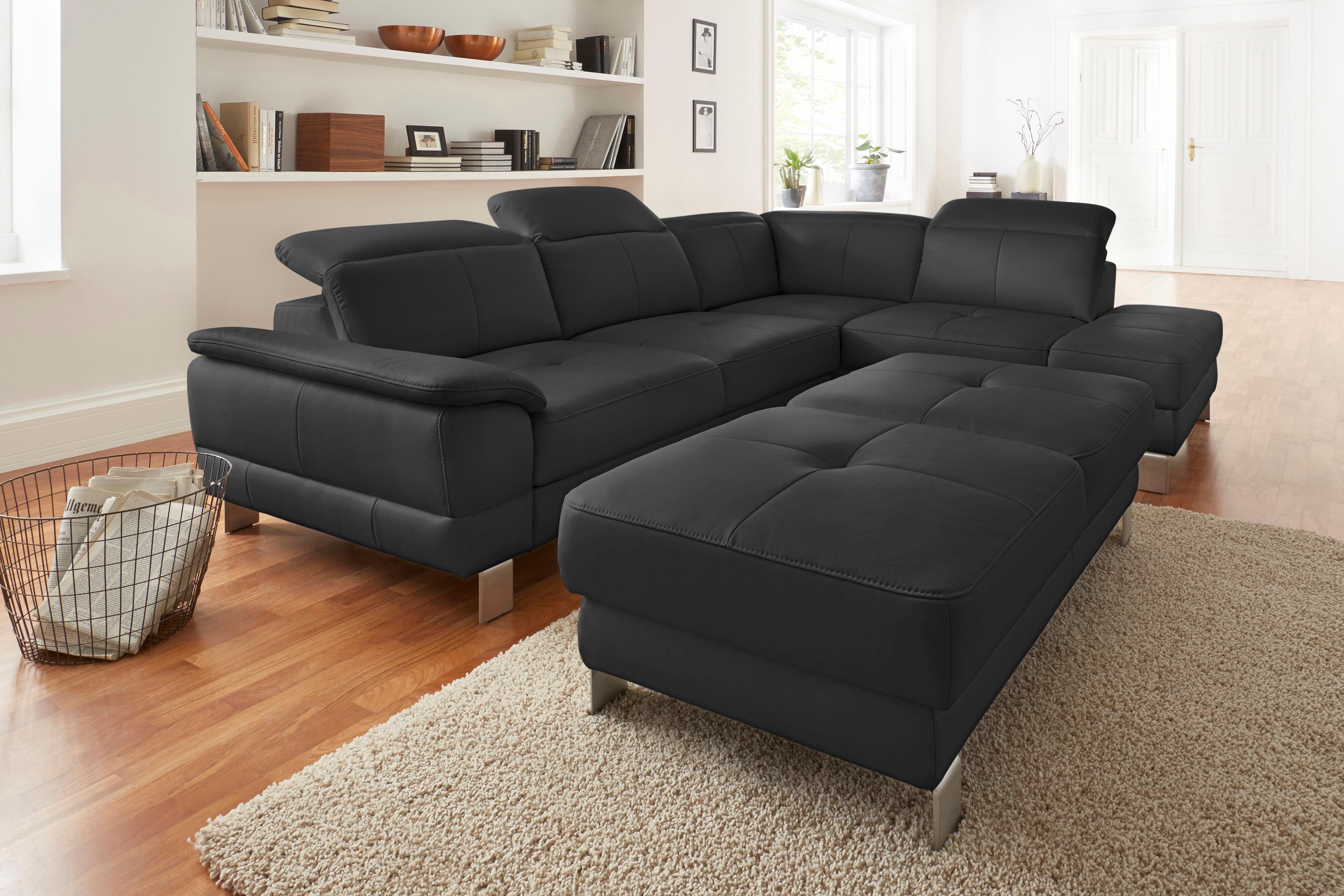 Exxpo - sofa fashion Hoekbank Mantua, L-vorm met hoofd- of rugverstelling, bedfunctie en bedlade