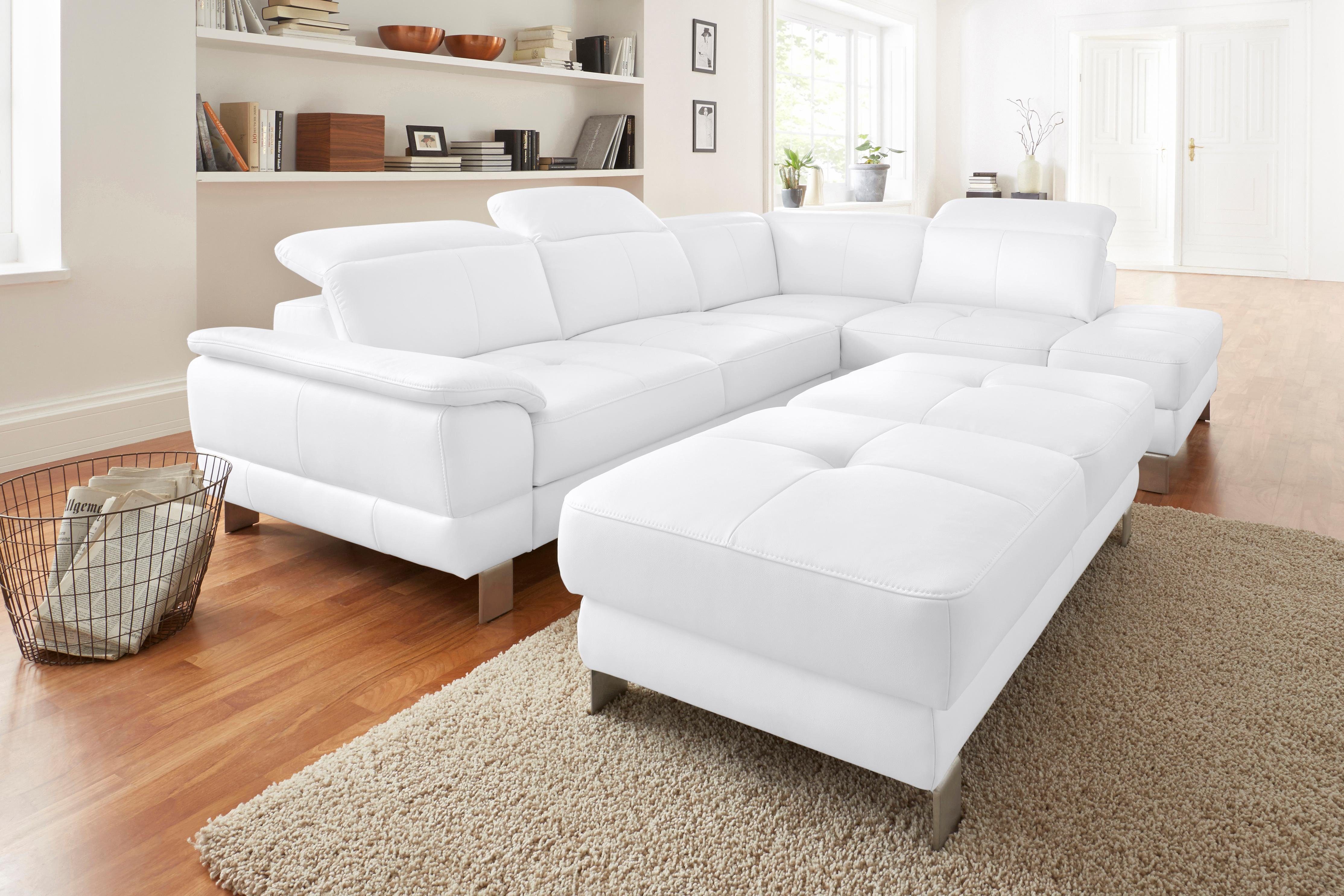 Exxpo - sofa fashion Hoekbank Mantua, L-vorm met hoofd- of rugverstelling, bedfunctie en bedlade