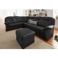 exxpo - sofa fashion hoekbank met binnenvering, naar keuze met slaapfunctie en bedkist zwart