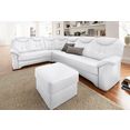 exxpo - sofa fashion hoekbank met binnenvering, naar keuze met slaapfunctie en bedkist wit