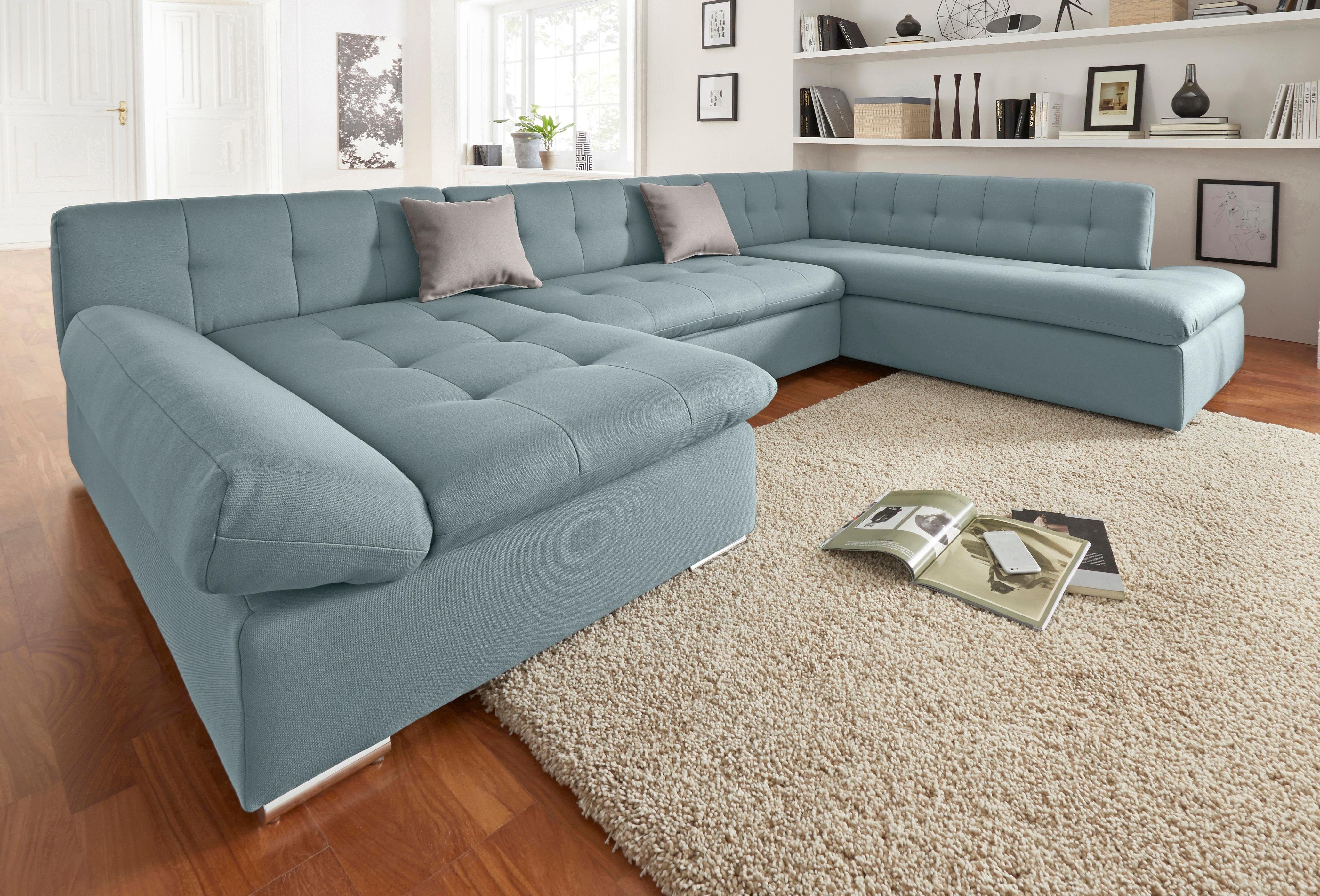 TRENDMANUFAKTUR Zithoek Reggae II, incl. armleuningverstelling, tijdloos modern, comfortabel, U-vorm