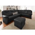 exxpo - sofa fashion hoekbank met binnenvering, naar keuze met slaapfunctie en bedkist zwart