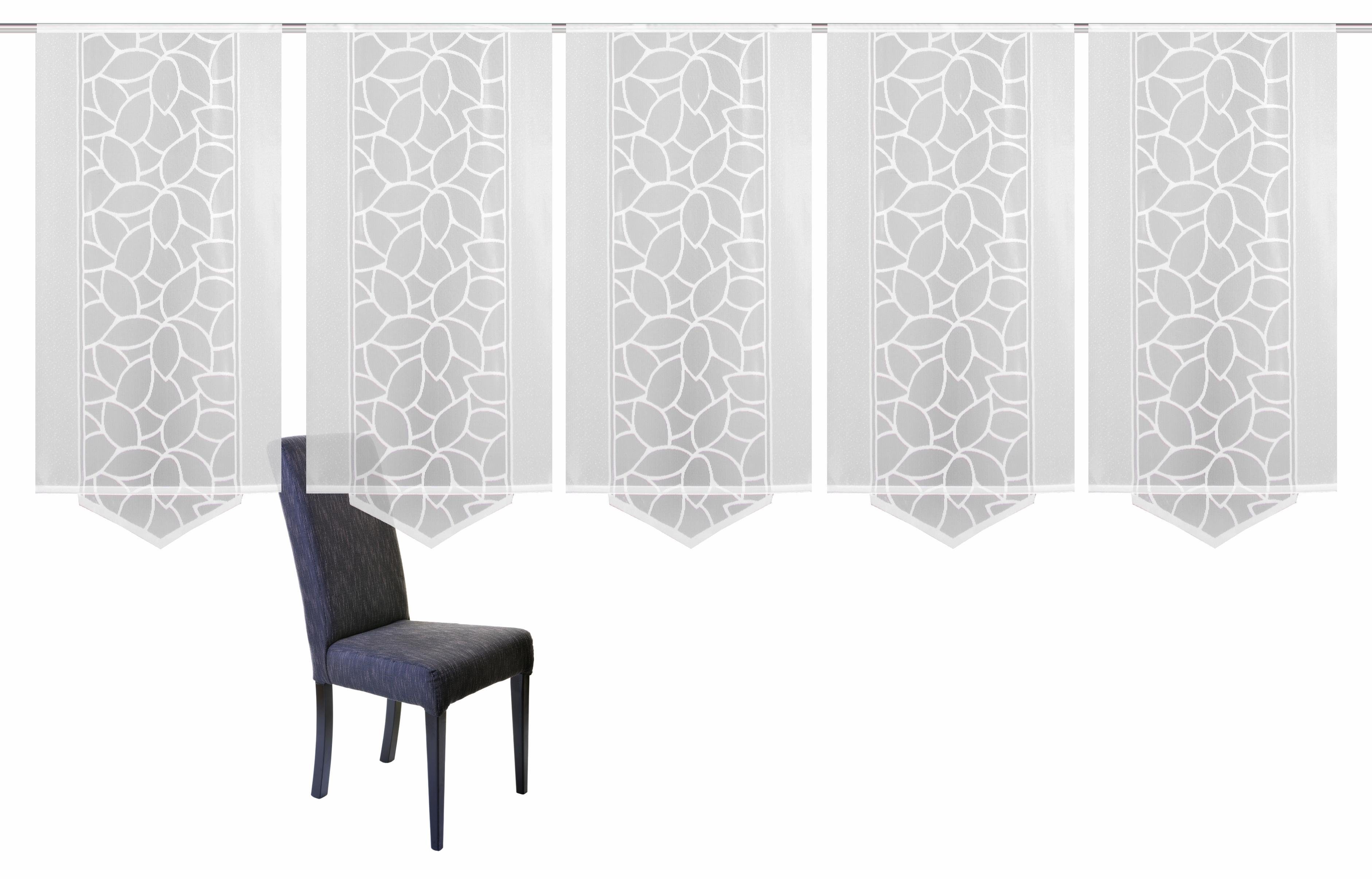 HOME WOHNIDEEN Paneelgordijn JENNA Paneelgordijn jacquard set, inclusief bevestigingsmateriaal (5 stuks)