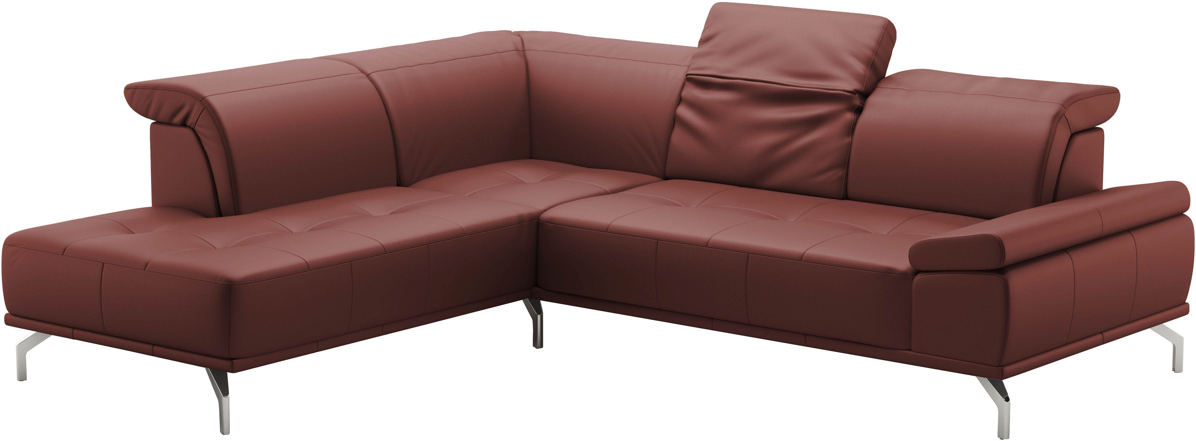 Places of Style Hoekbank Caluna Incl. zitdiepteverstelling, optioneel met hoofd- en armleuningverstelling