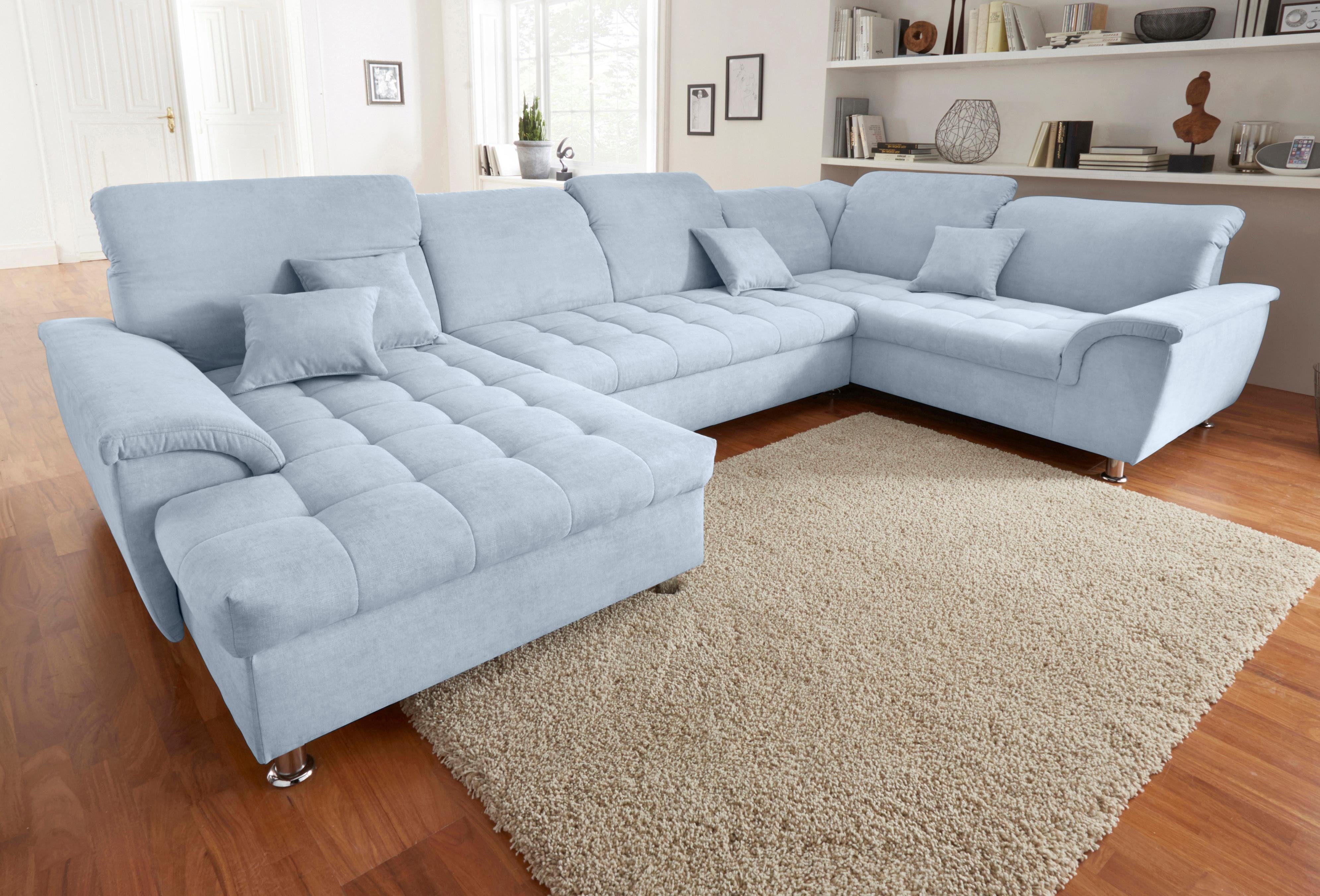 DOMO collection Zithoek Franzi optioneel met bedfunctie, bedkast & hoofdsteunverstelling