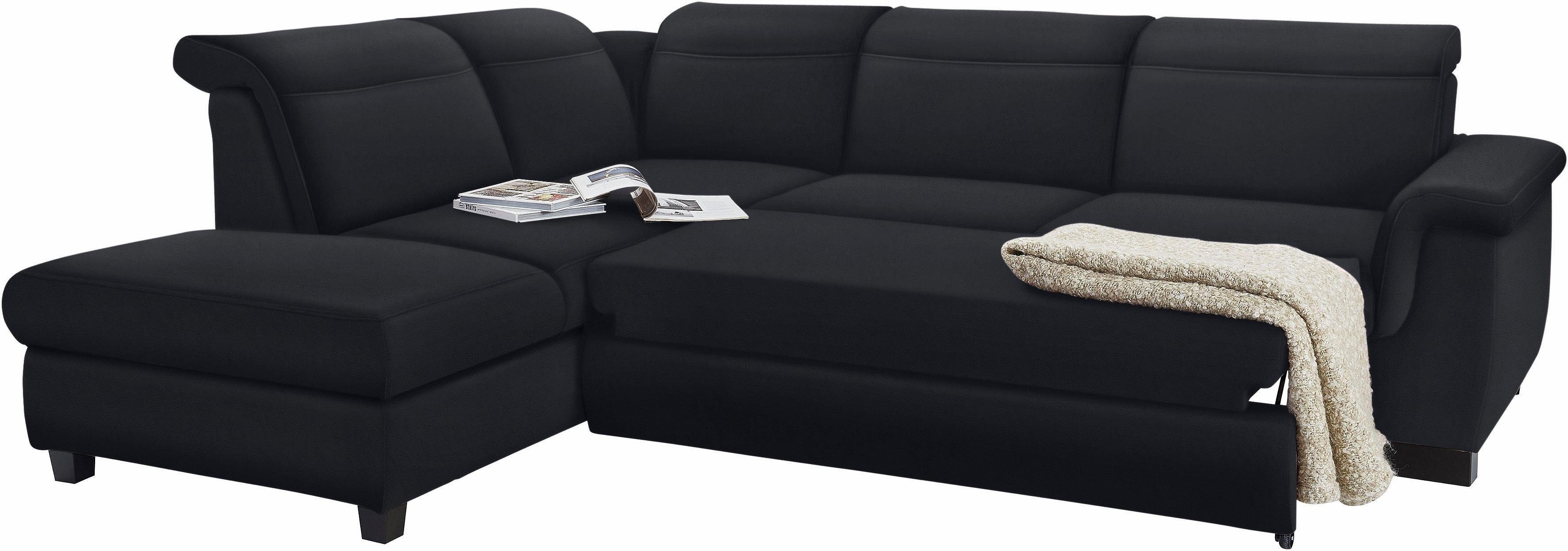 DOMO collection Hoekbank Sully comfortabel sofa, OTTOs Choice, L-vorm naar keuze met slaapfunctie en hoofd- resp. verstelbare rugleuning