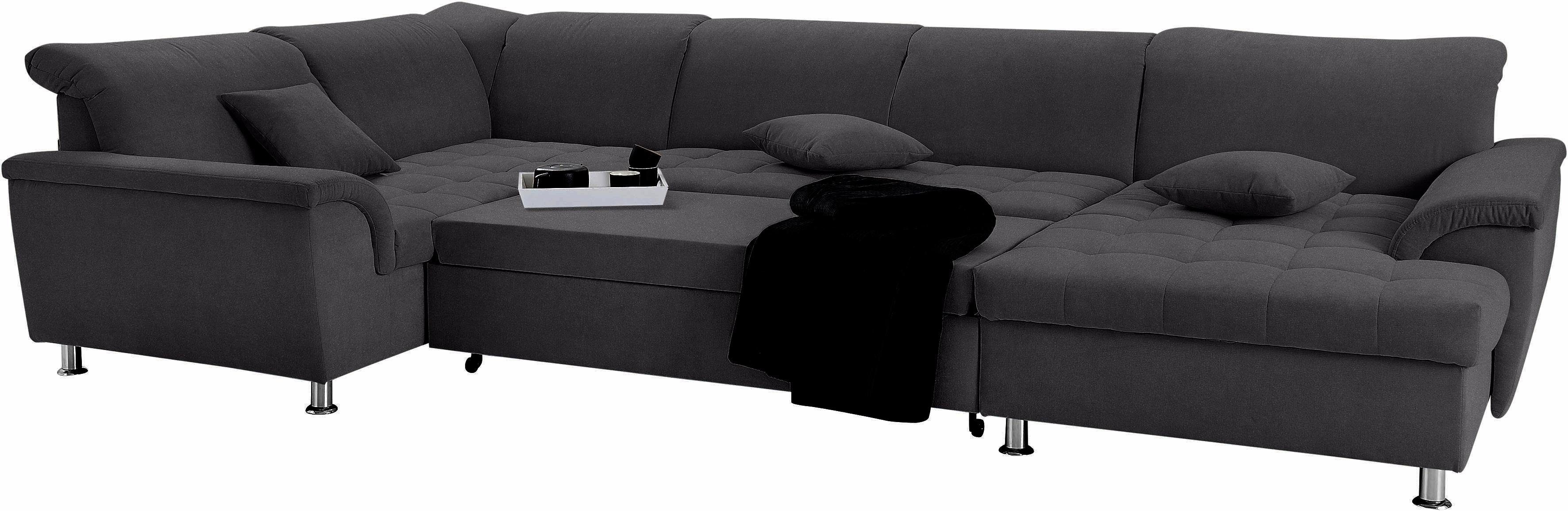 DOMO collection Zithoek Franzi optioneel met bedfunctie, bedkast & hoofdsteunverstelling
