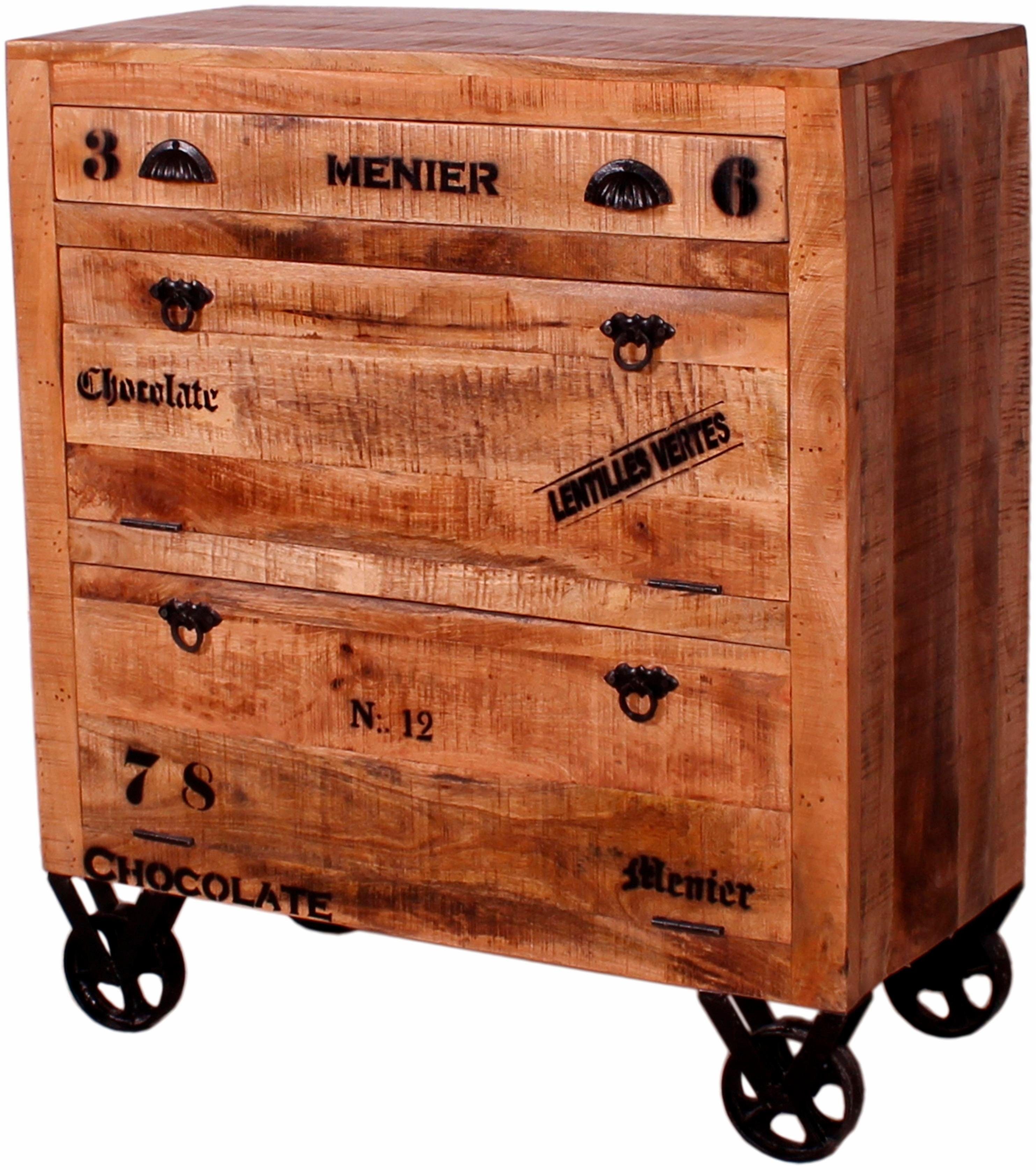 SIT Schoenenkast Rustiek in factory-design, breedte 82 cm, shabby chic, vintage