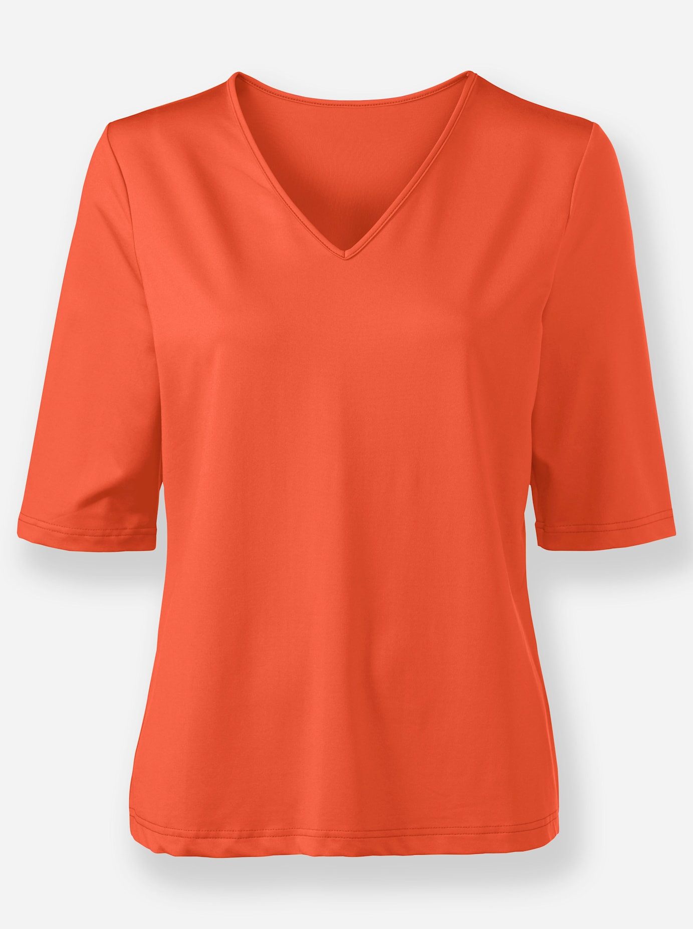 Casual Looks Shirt met V-hals Shirt (1-delig)