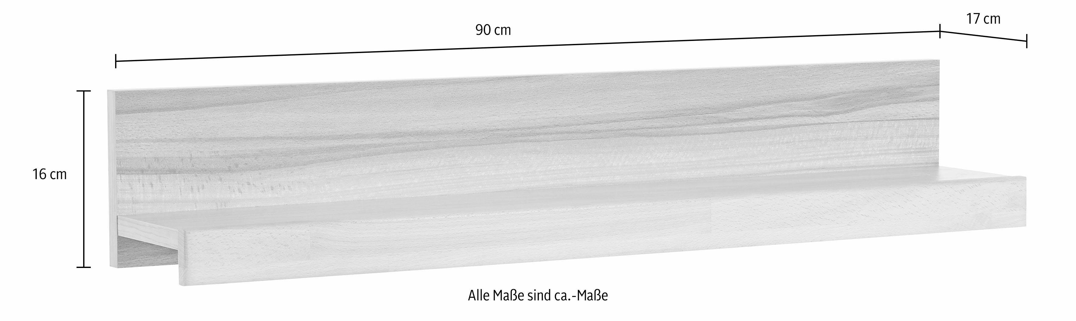 Home affaire Wandplank Ribe, 2-delig set, gedeeltelijk massief, breedte: elk 90 cm (set, 2 stuks)
