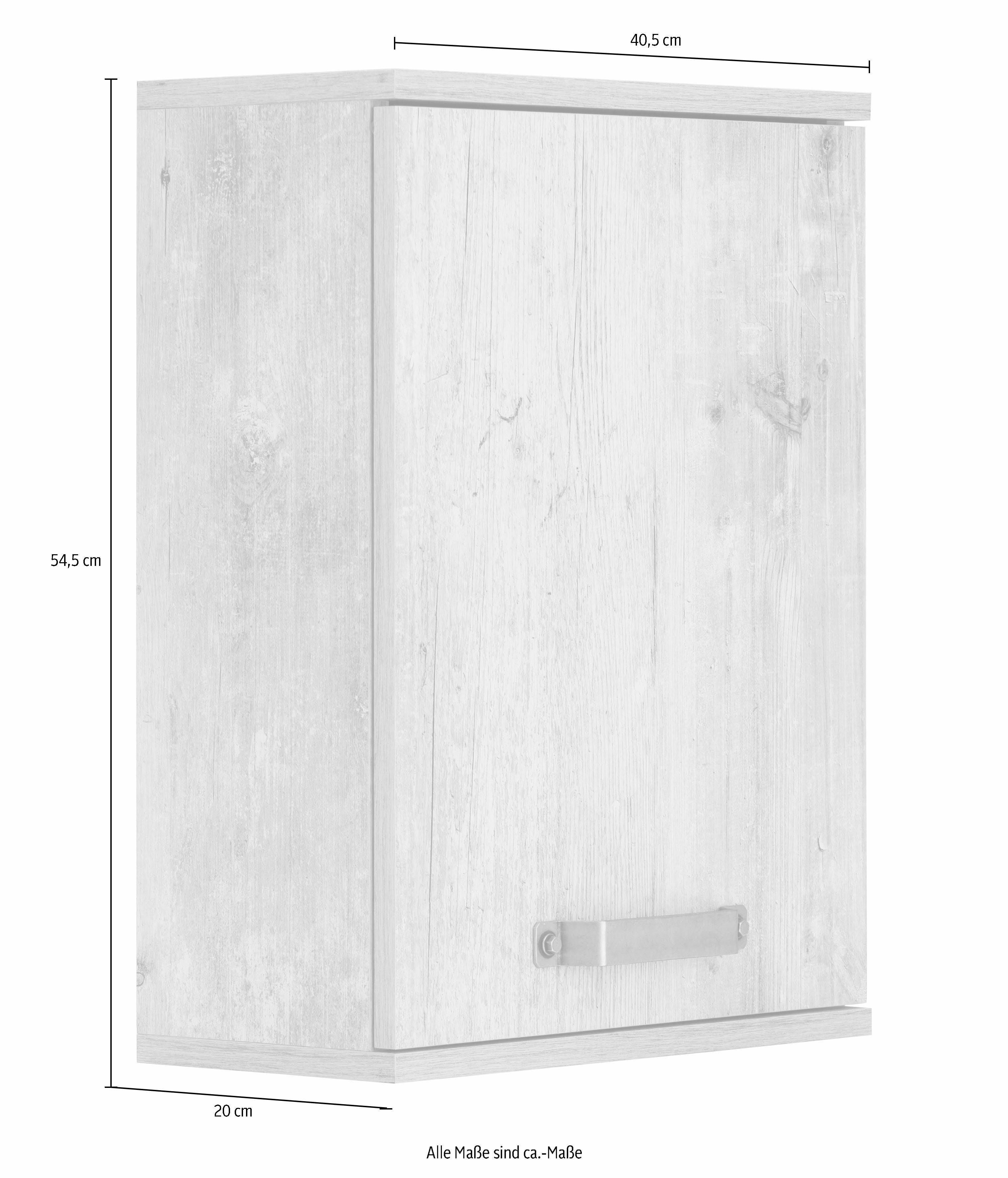 Schildmeyer Hangkast Milan Breedte 40,5 cm, met metalen handgrepen, draairichting deur naar keuze links of rechts