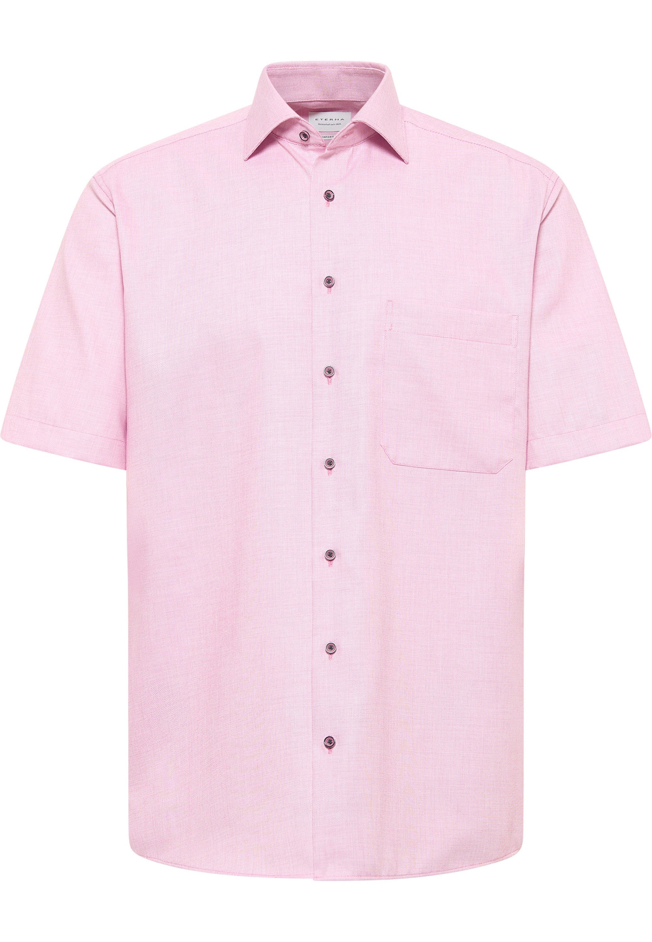 Eterna Overhemd met korte mouwen Comfort fit NON IRON (strijkvrij)