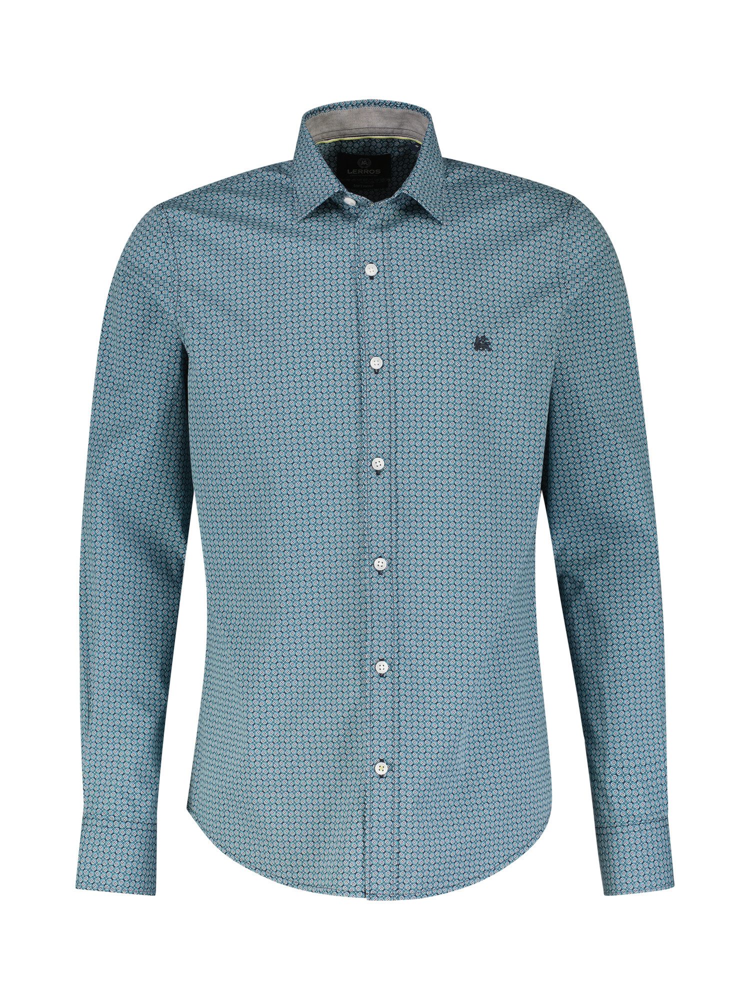 Lerros Overhemd met lange mouwen LERROS poplin overhemd met stretchpercentage, minimaal gedessineerd