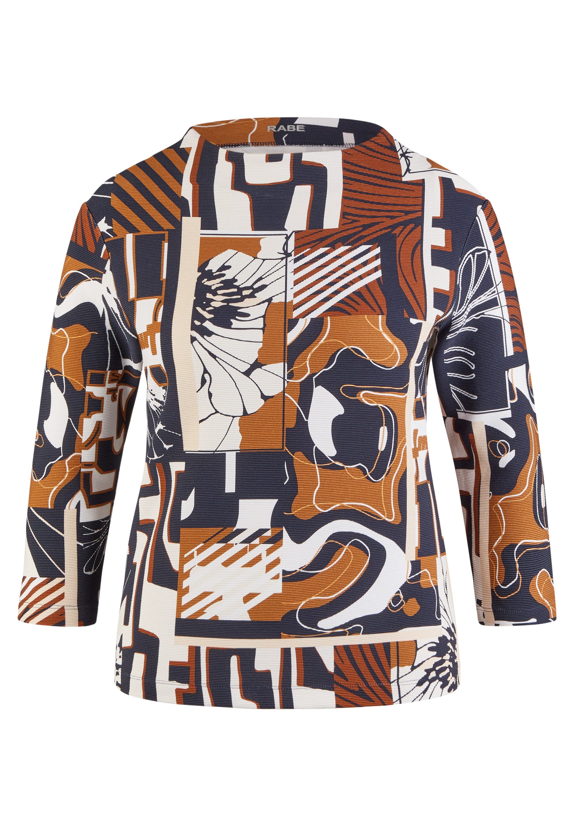 Rabe Shirt met 3/4 mouwen met grafisch patroon