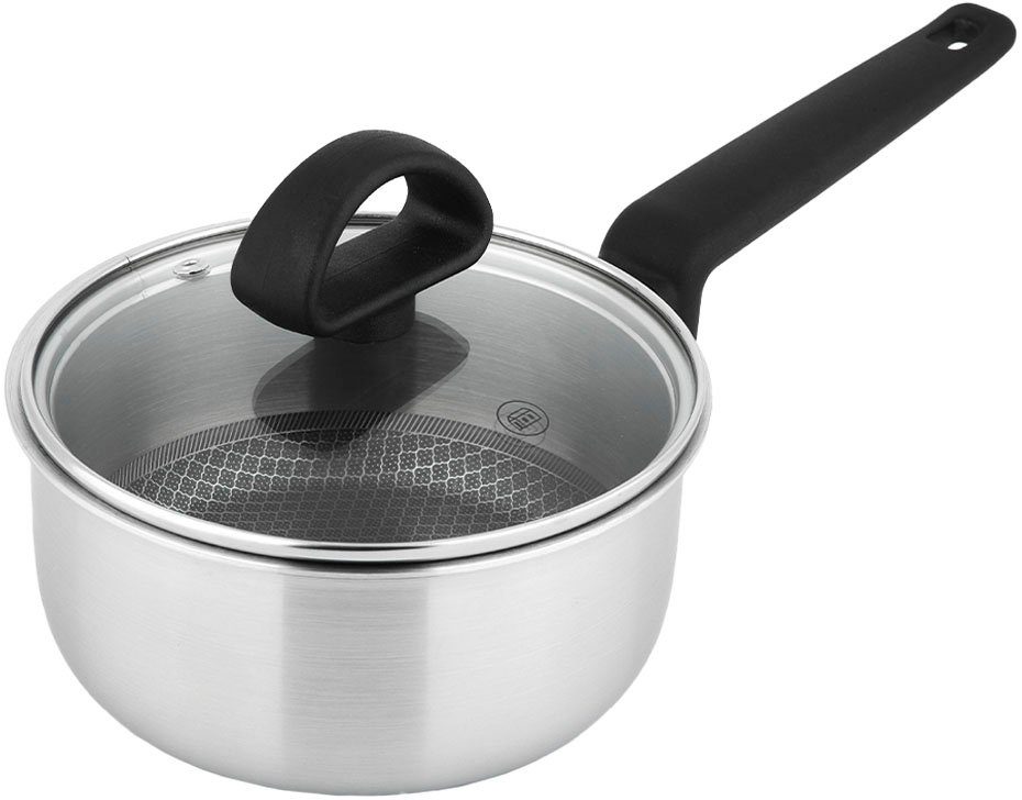 CS-Solingen Kookpan Premium Ø 16 cm, inductie kookpannen zilver(kleur)