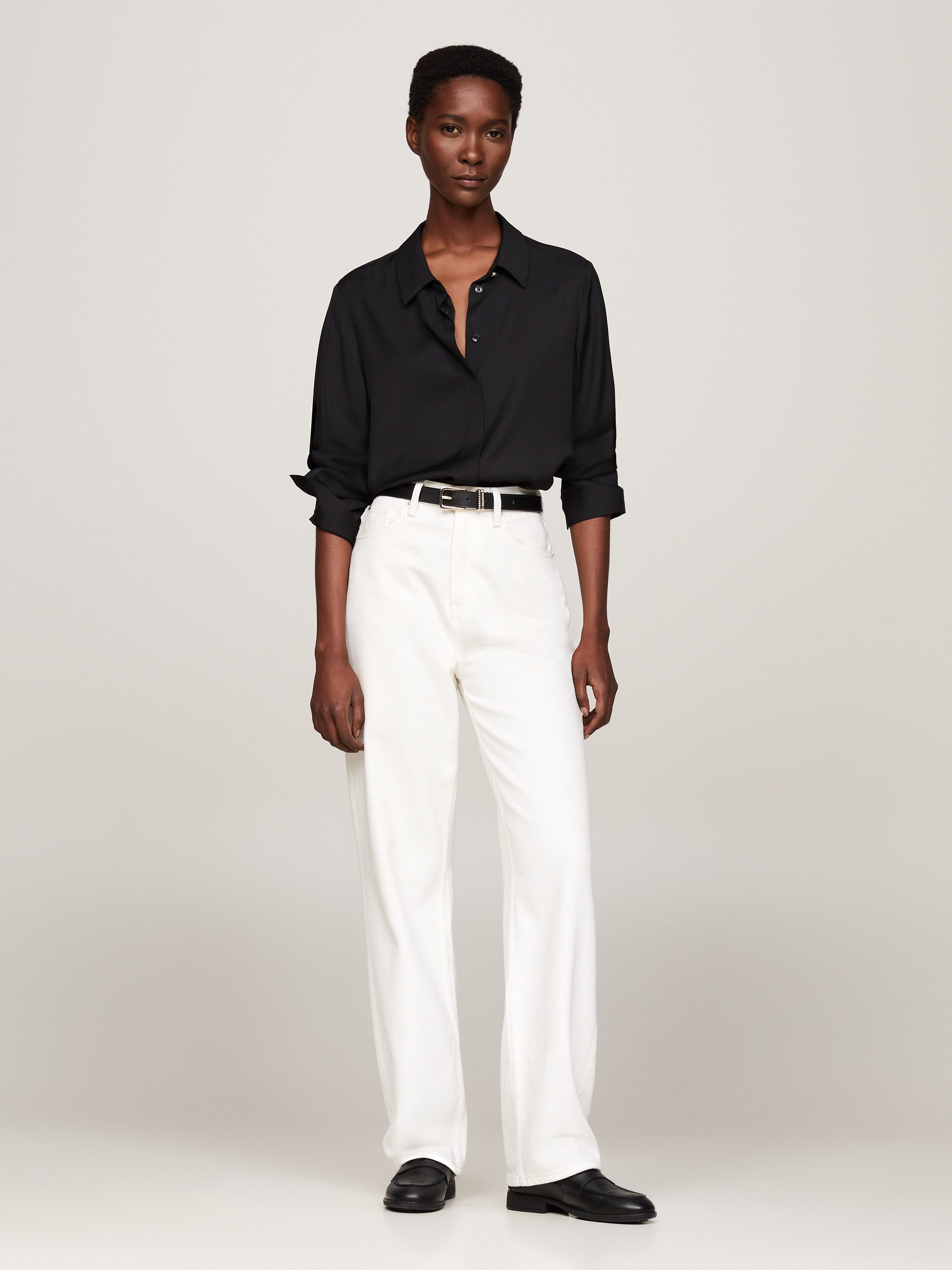 Tommy Hilfiger Blouse met lange mouwen met logovlag
