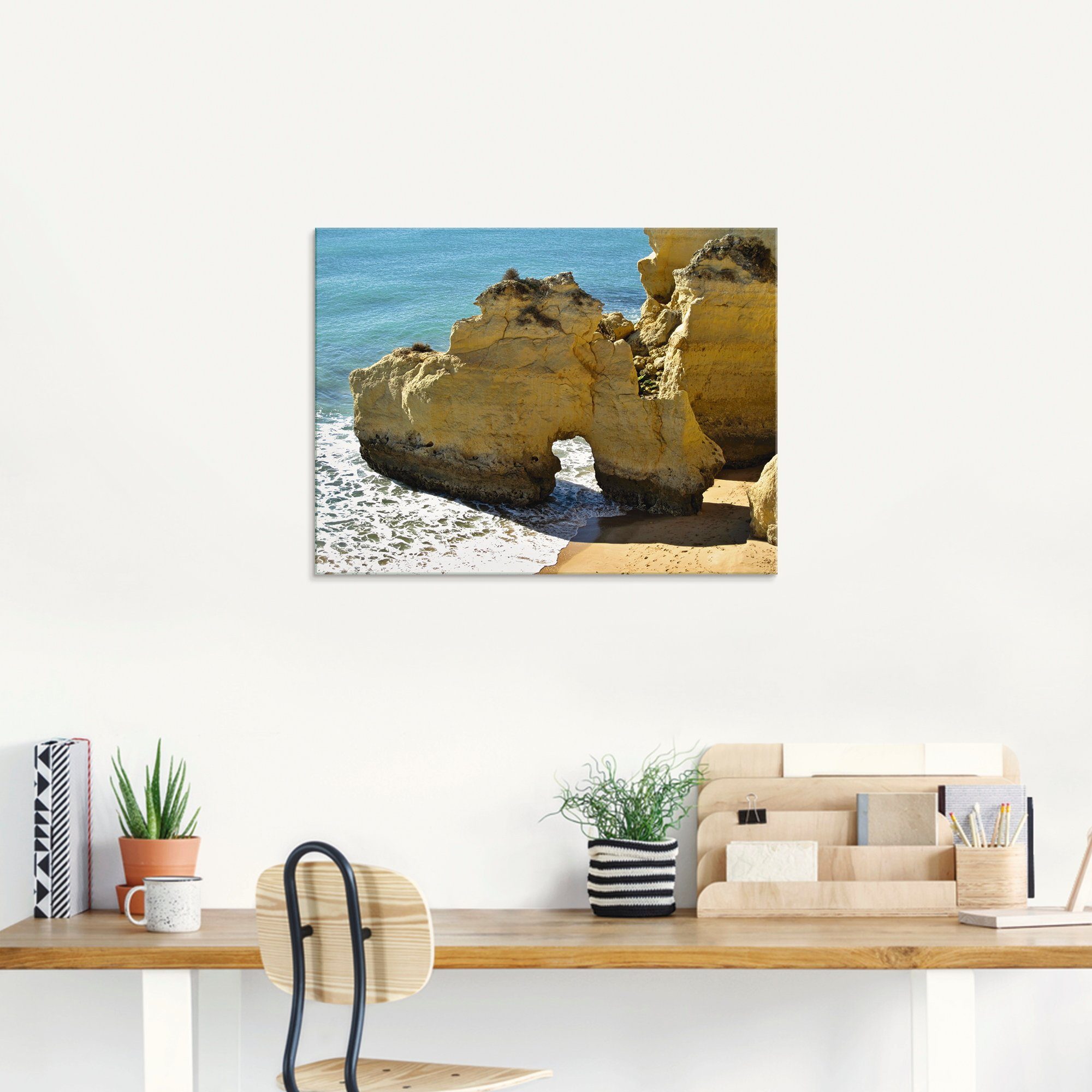 Artland Print op glas Typisch rotsachtige Algarve