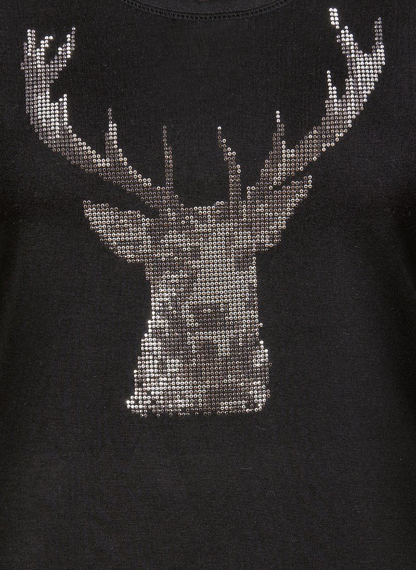 Trigema T-shirt TRIGEMA T-shirt glitteredelhert (1-delig)