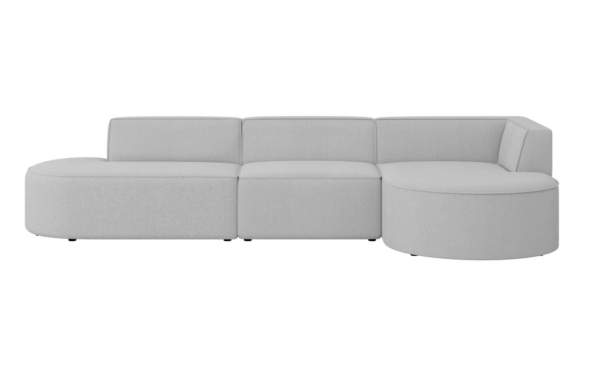 andas Hoekbank EIVIND designerbank met ottomane rechts/links, B/D/H: 343/159/72 cm