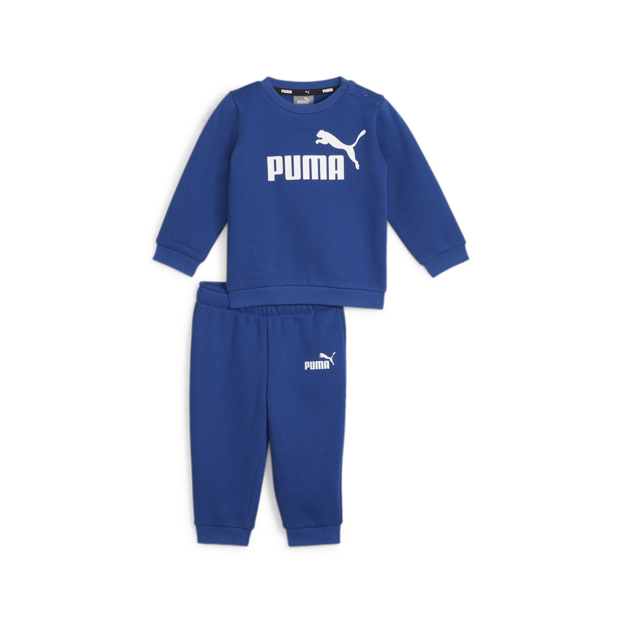 Puma joggingpak kobaltblauw Jongens Meisjes Katoen Ronde hals Logo 104