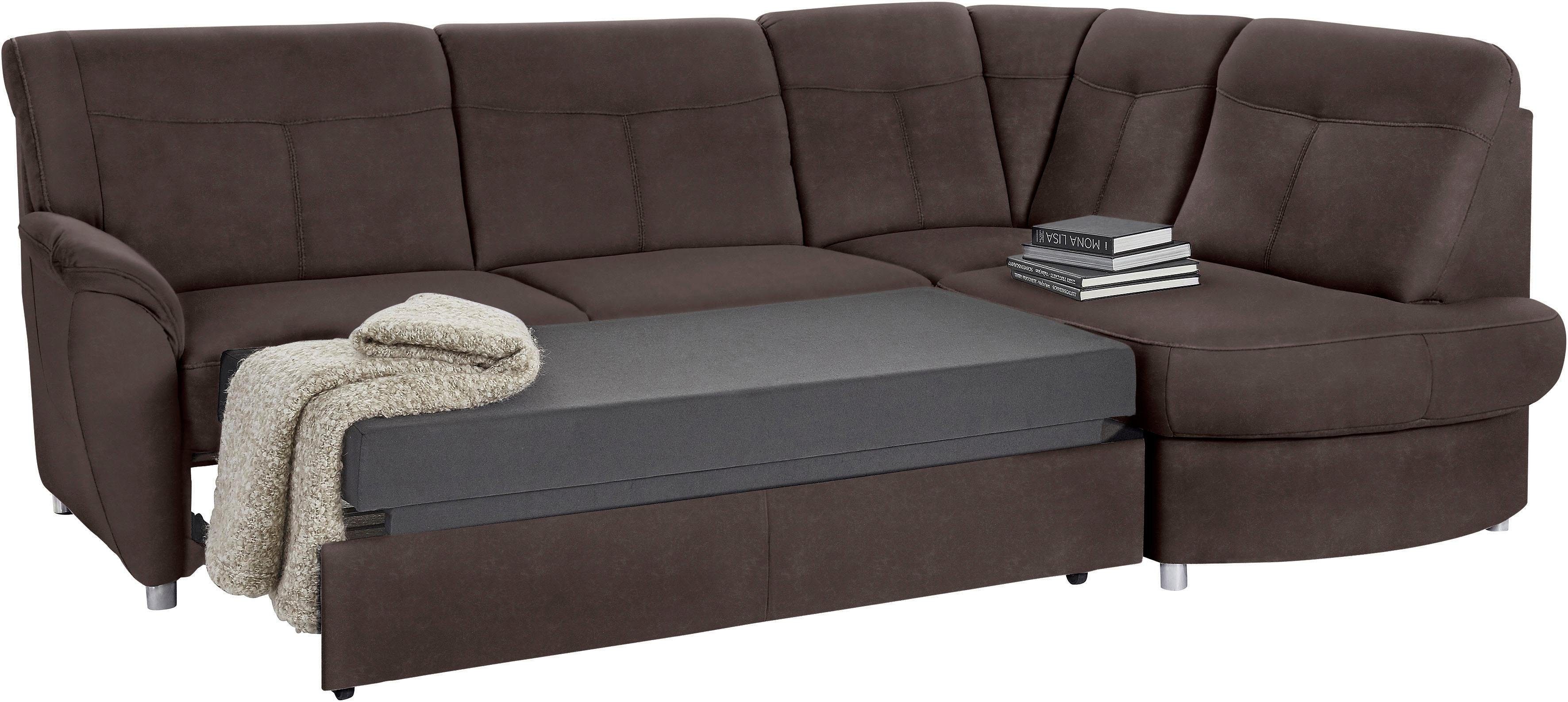 sit&more Hoekbank Sonoma L-vorm naar keuze met slaapfunctie en bedkist