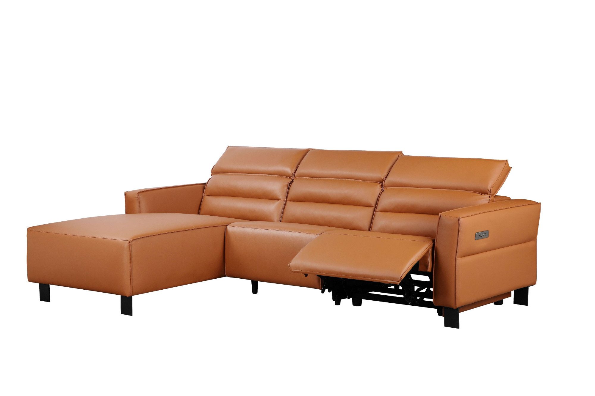 Places of Style Hoekbank Carpari, L-vorm, 263 cm, handmatige of elektrische relaxfunctie