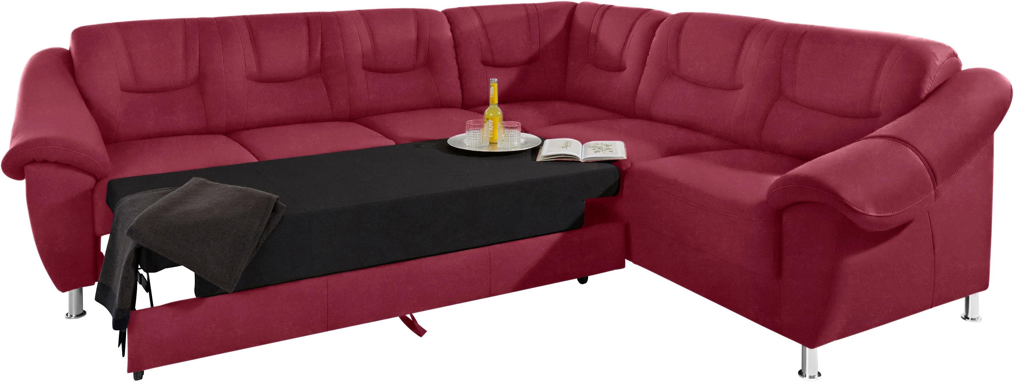 sit&more Hoekbank Salsa L-vorm met binnenvering, naar keuze met slaapfunctie