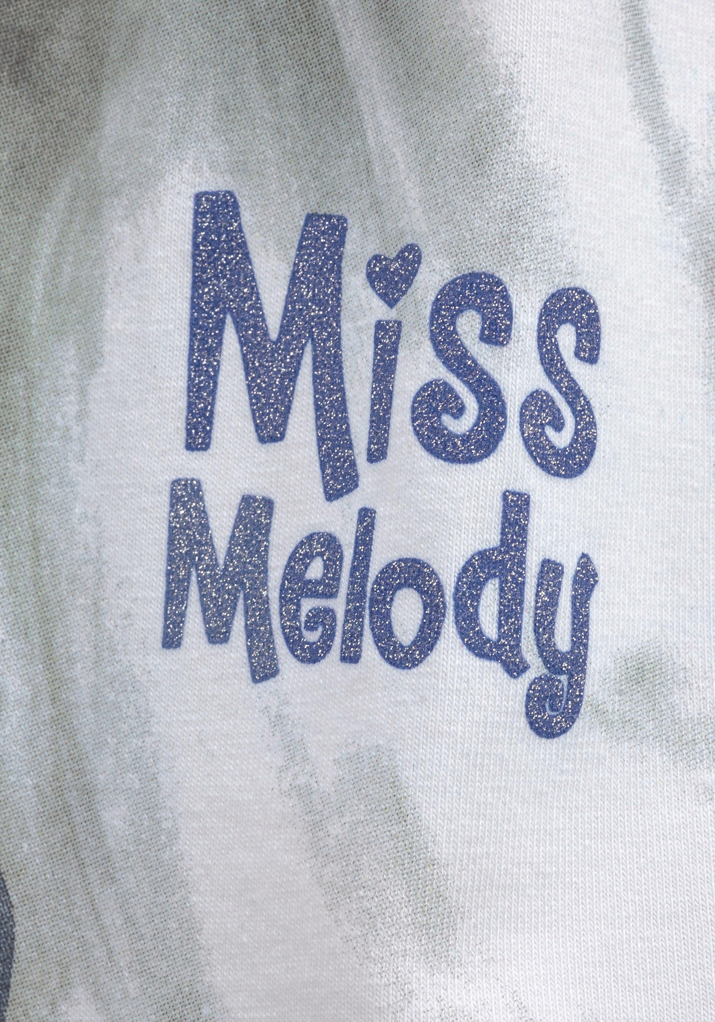 Miss Melody Jerseyjurk leuke frontprint met glittereffect